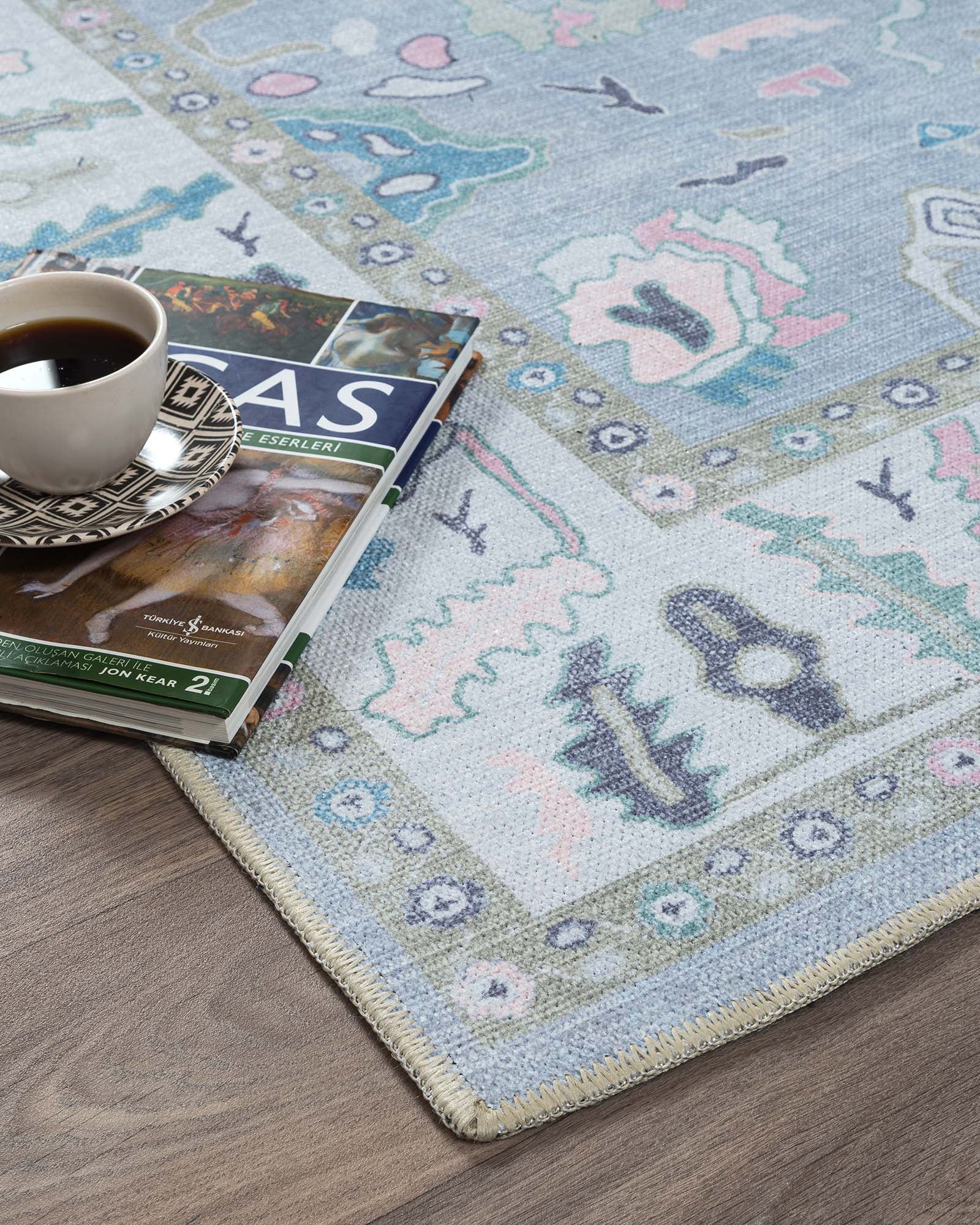 Aviana Pastel Lavender Modern Oushak Rug