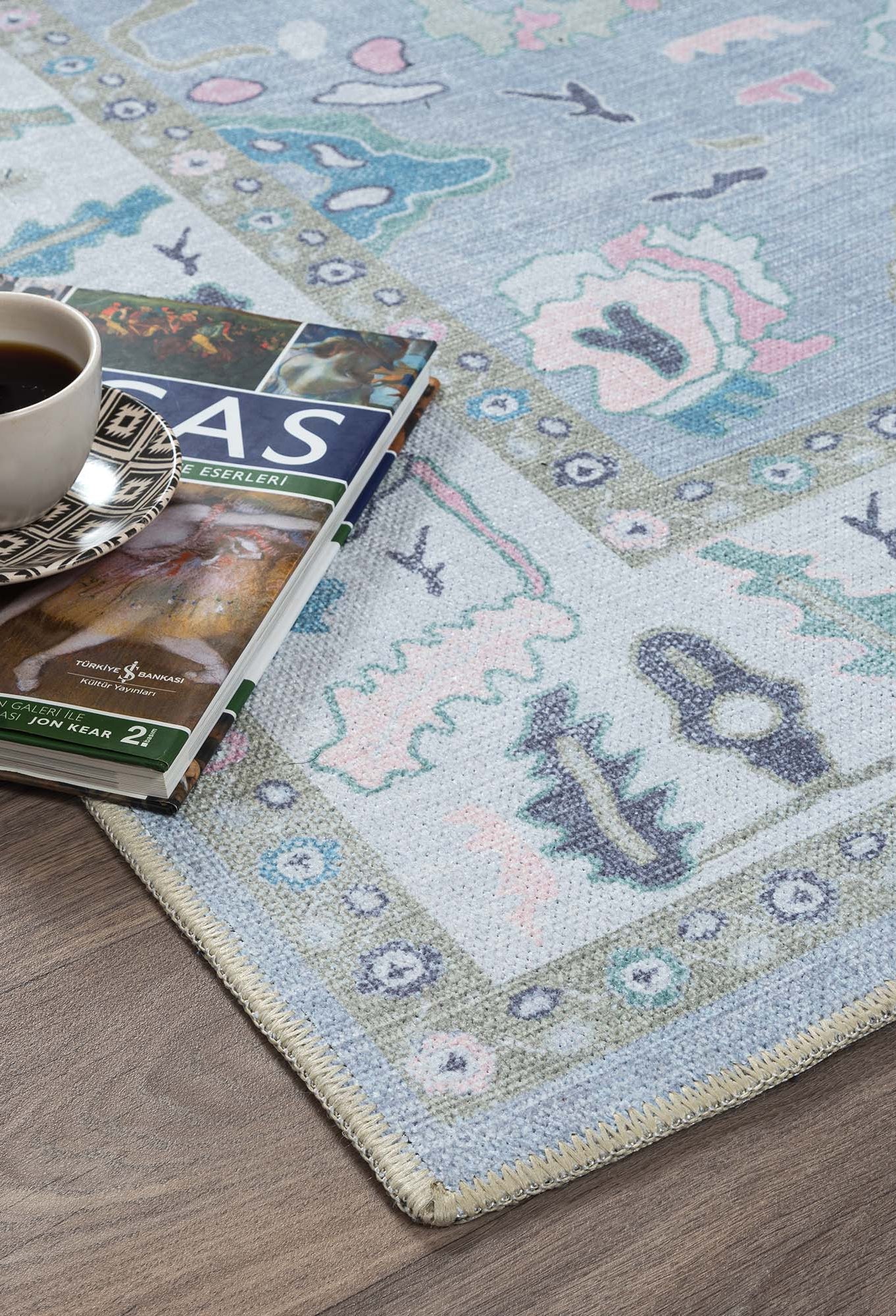 Aviana Pastel Lavender Modern Oushak Rug