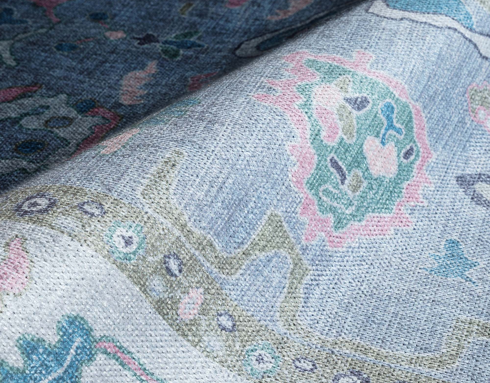 Aviana Pastel Lavender Modern Oushak Rug