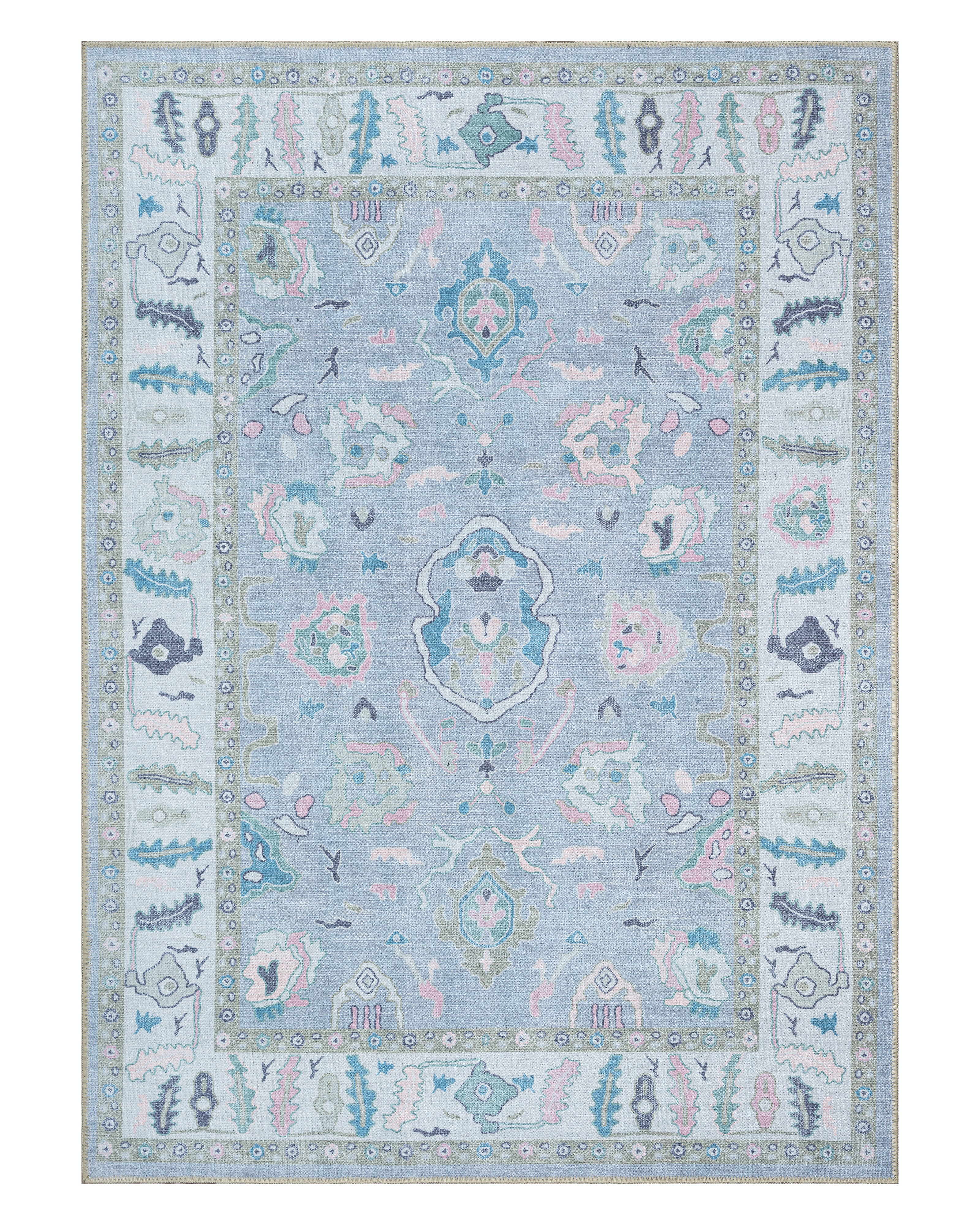 Aviana Pastel Lavender Modern Oushak Rug