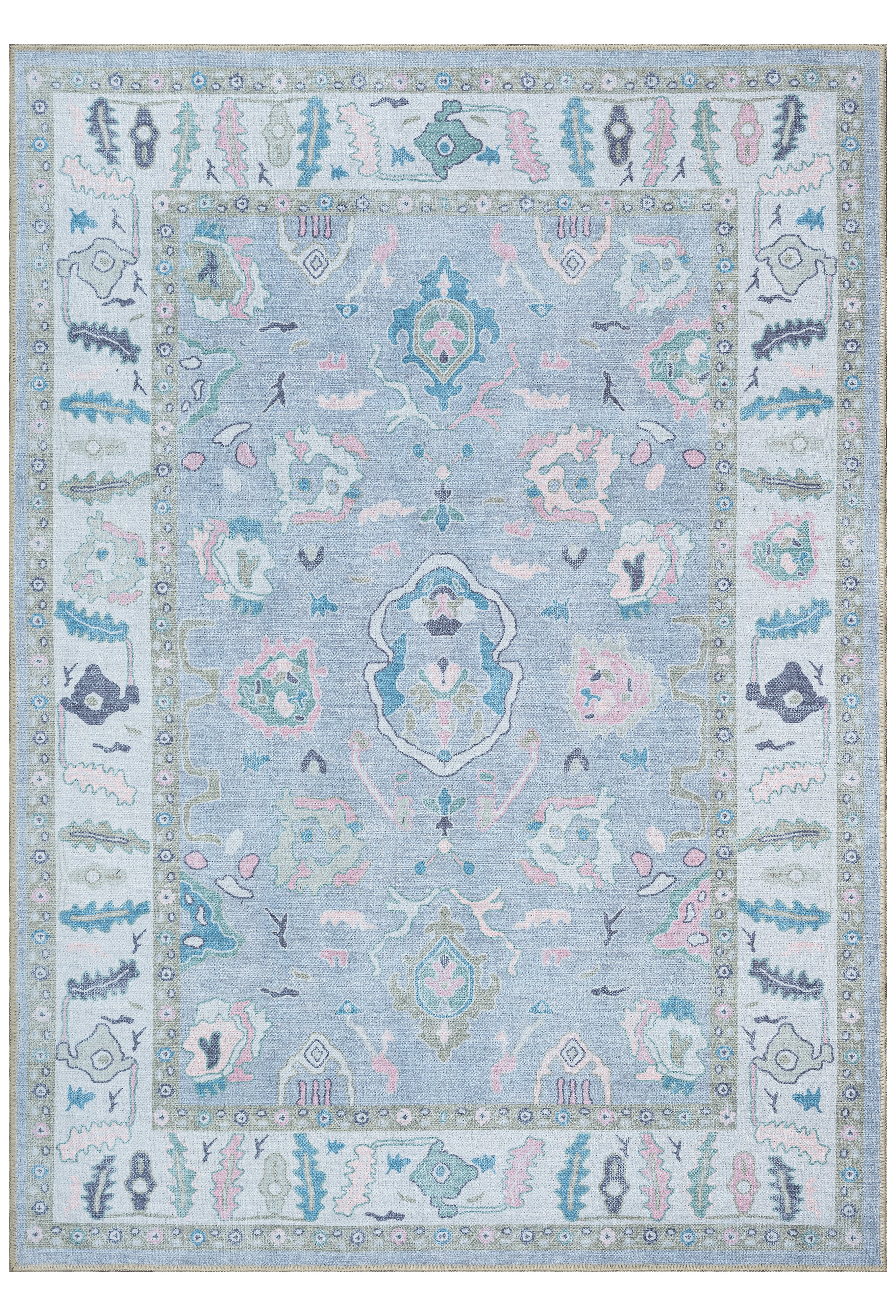 Aviana Pastel Lavender Modern Oushak Rug