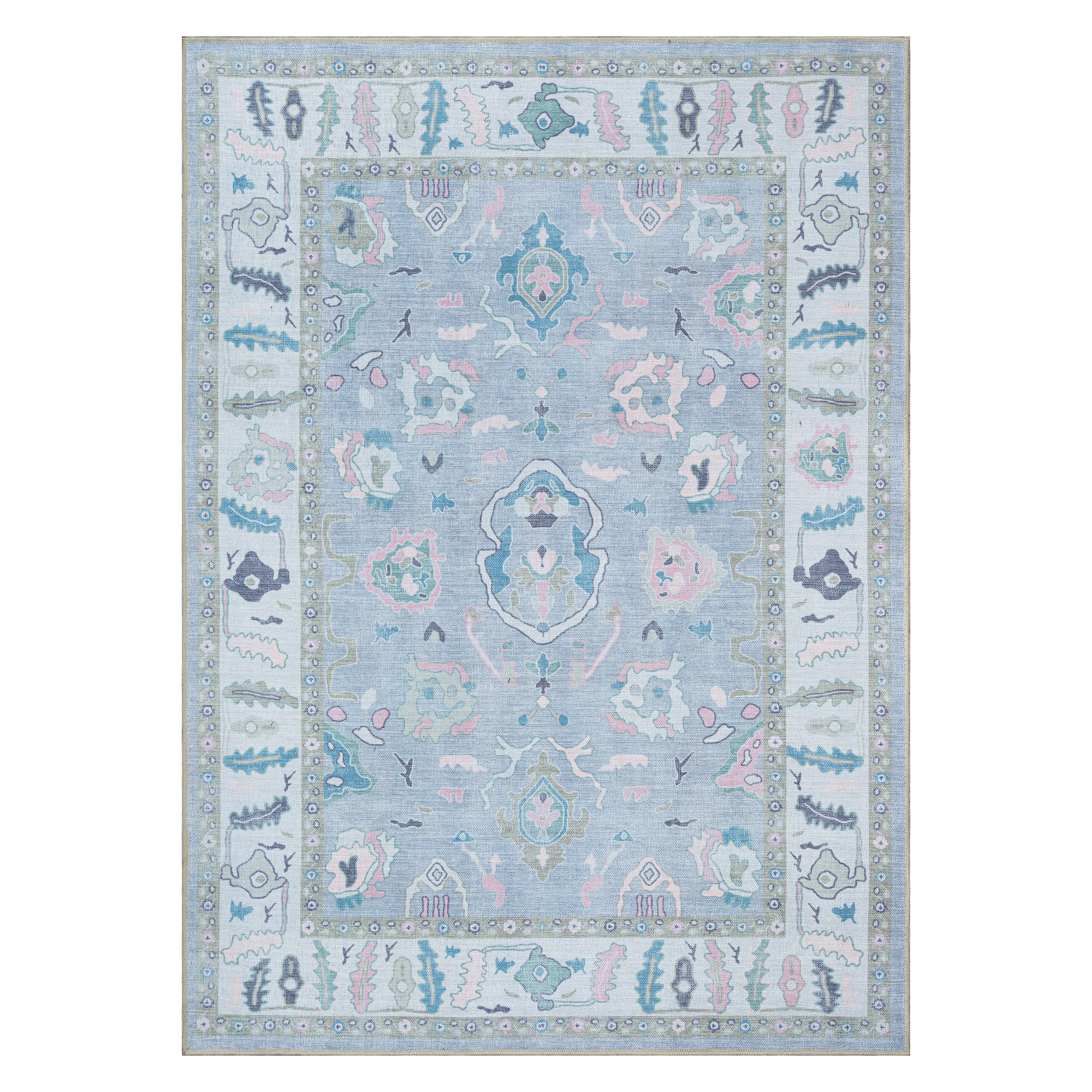 Aviana Pastel Lavender Modern Oushak Rug