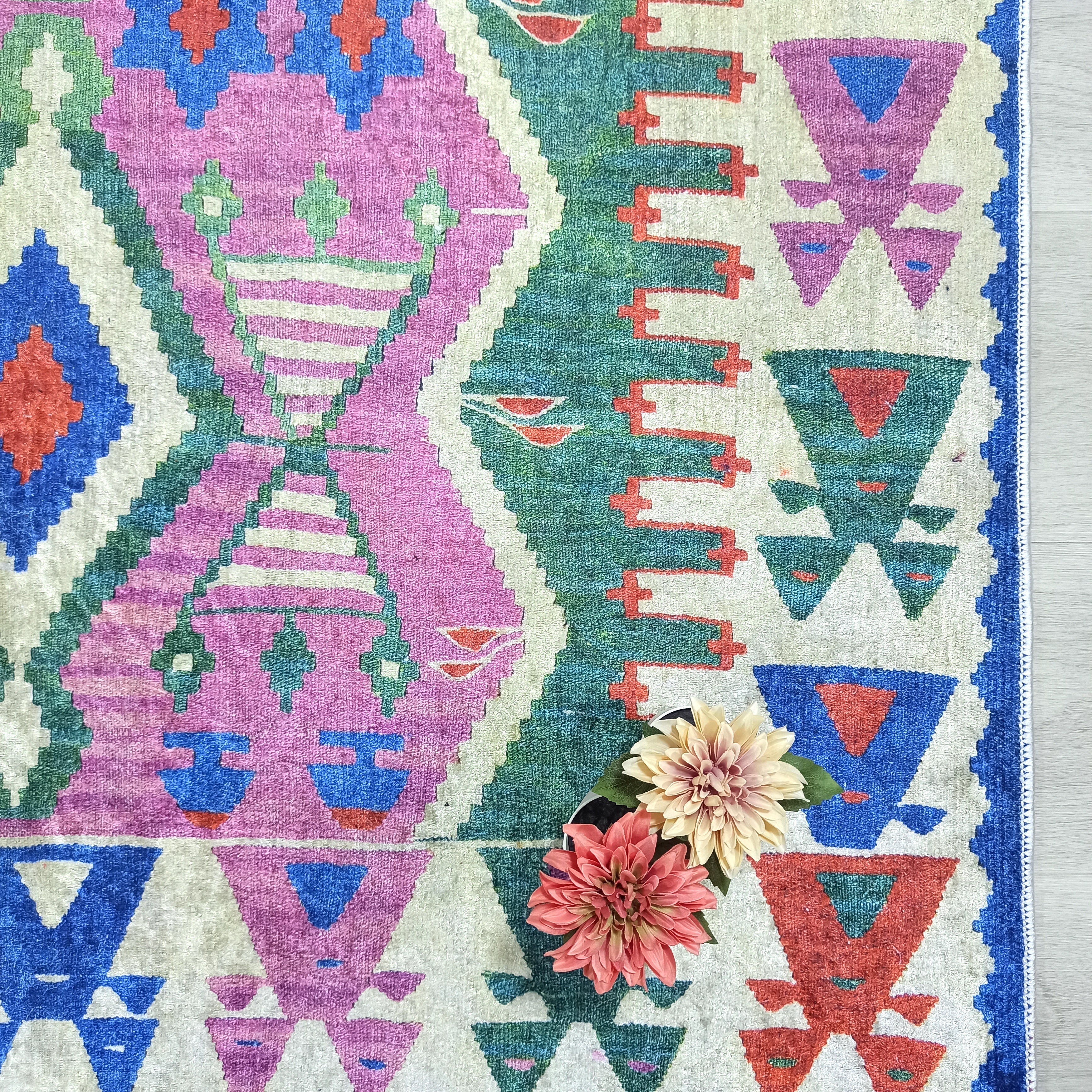 Kilim Style Rug, Colourful, Modern Home Décor