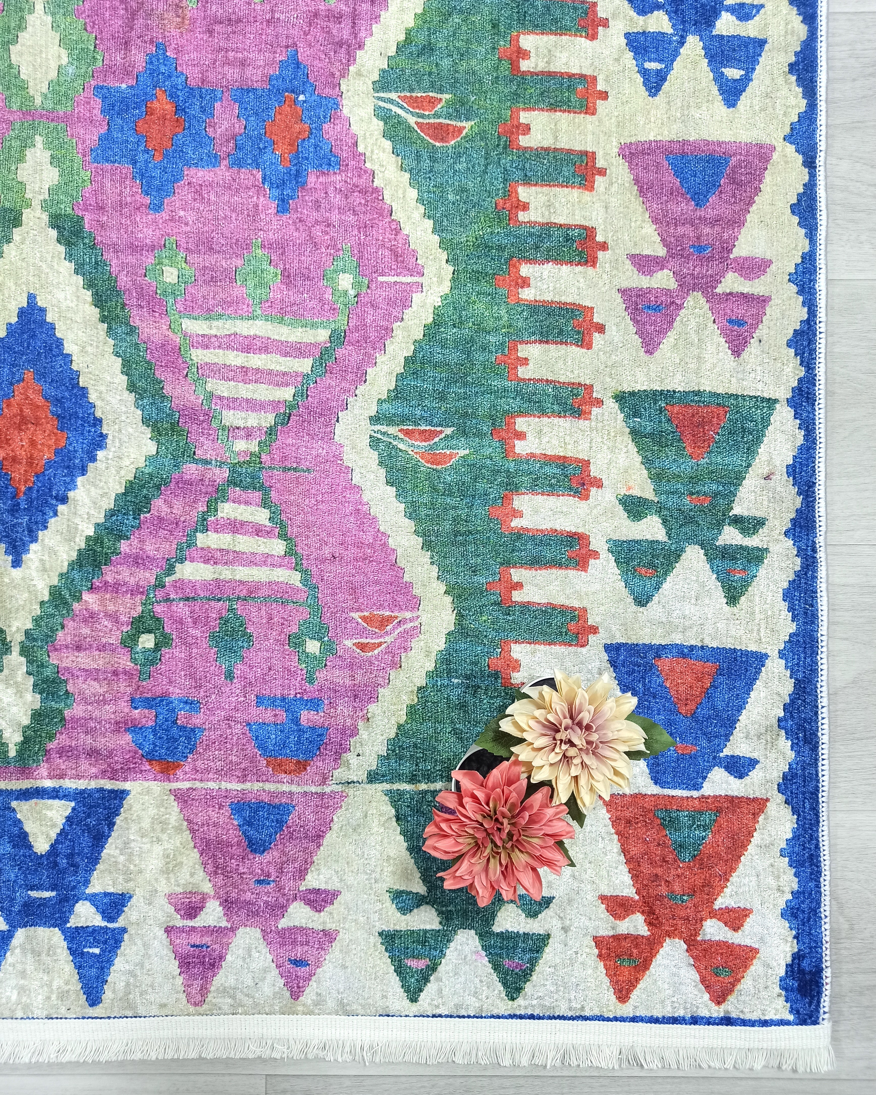 Kilim Style Rug, Colourful, Modern Home Décor