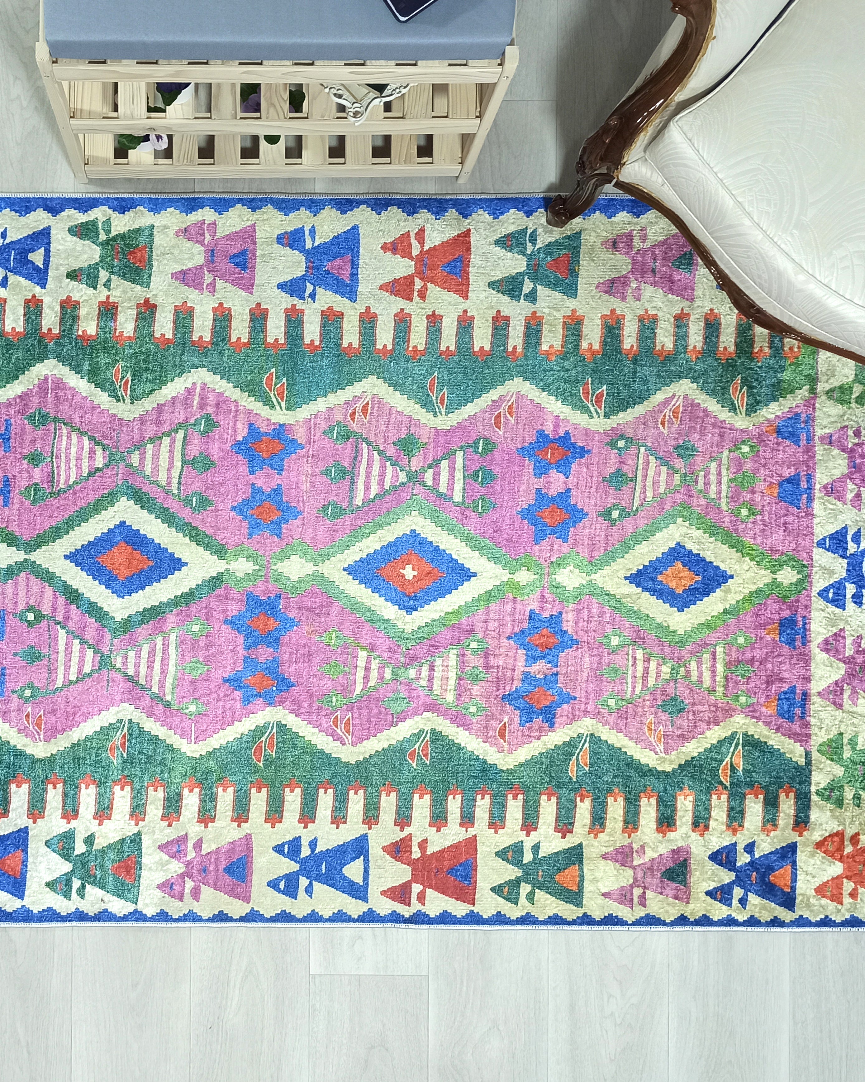 Kilim Style Rug, Colourful, Modern Home Décor