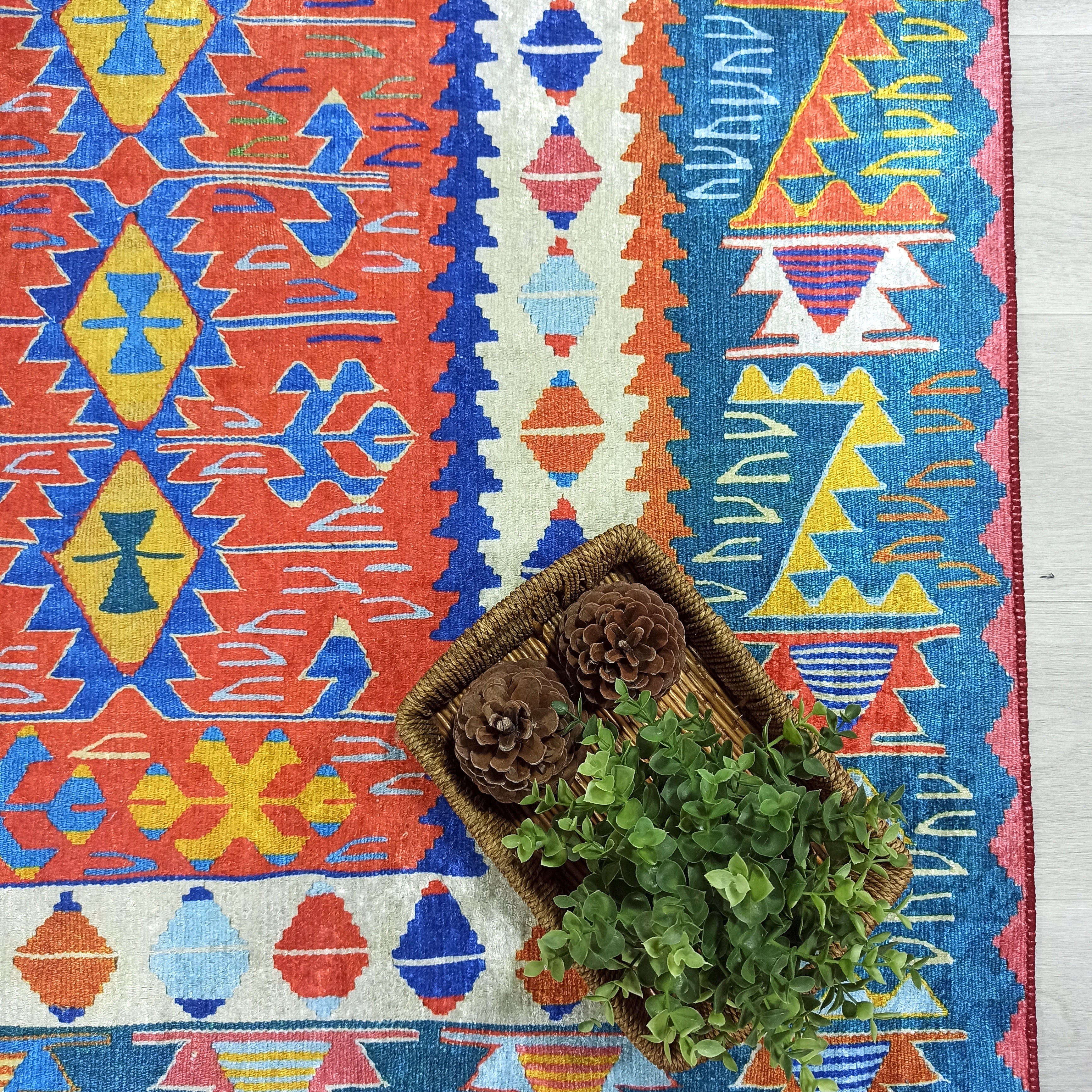 Kilim Style Runner & Rug, Multi Color Rug, Modern Home Décor