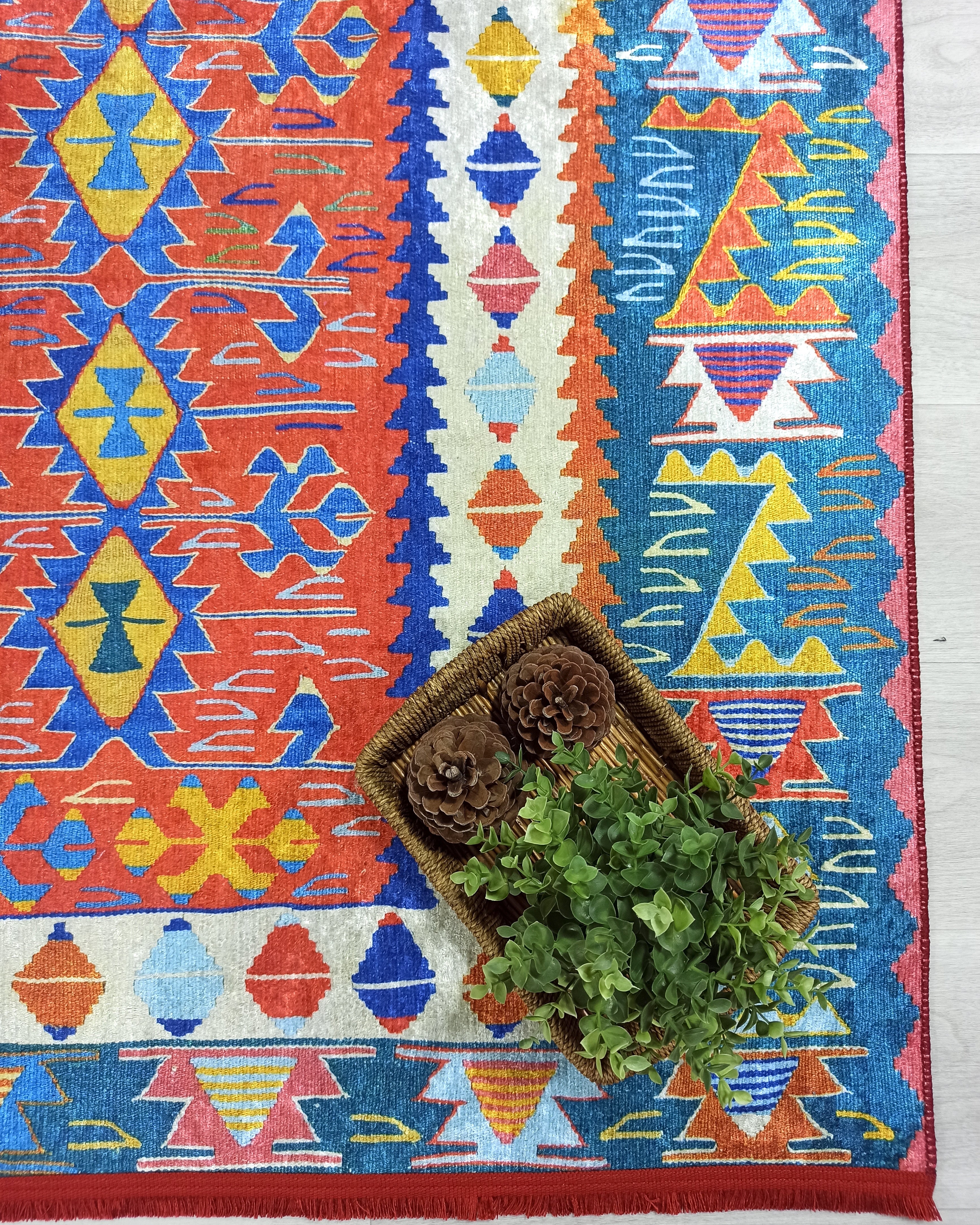 Kilim Style Runner & Rug, Multi Color Rug, Modern Home Décor