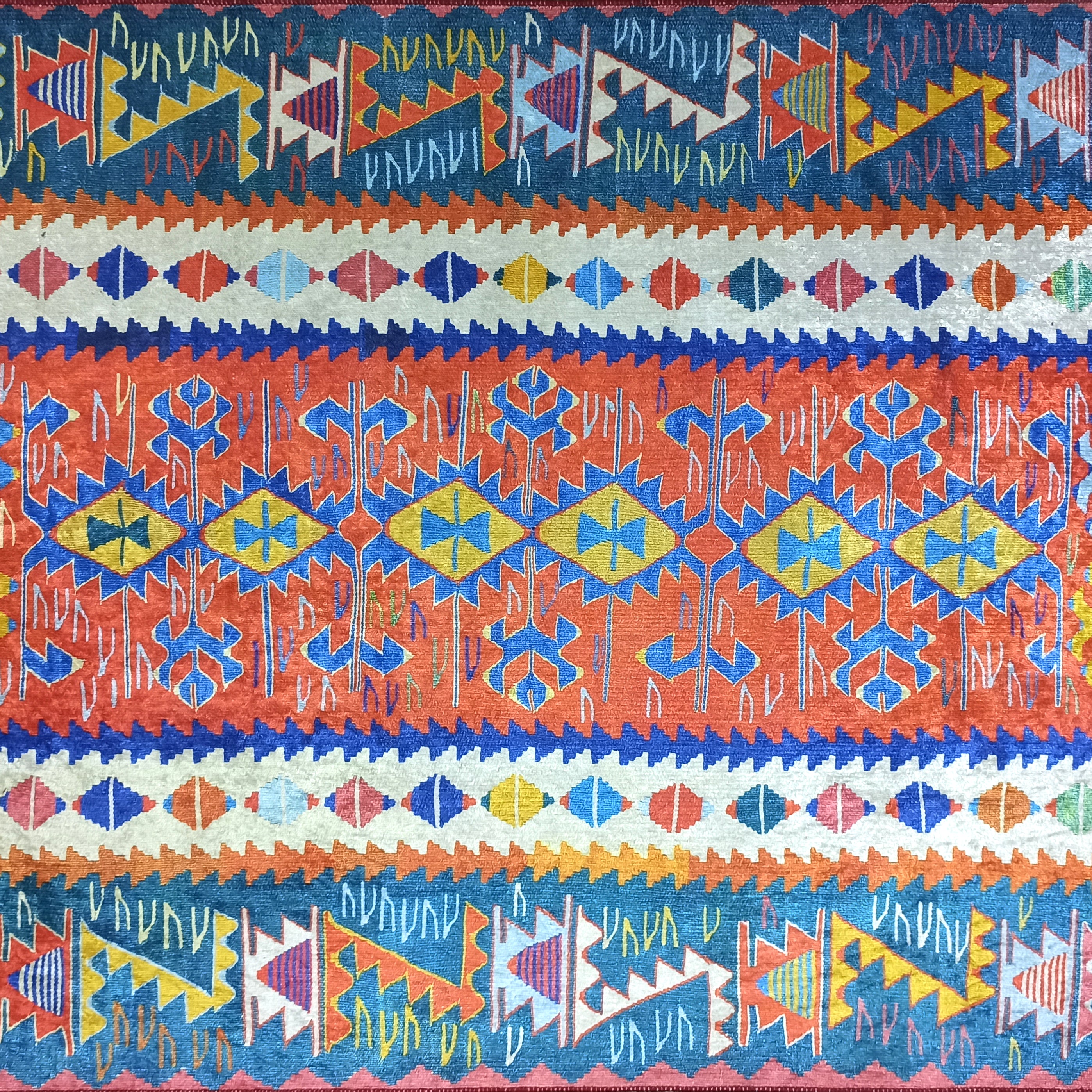 Kilim Style Runner & Rug, Multi Color Rug, Modern Home Décor