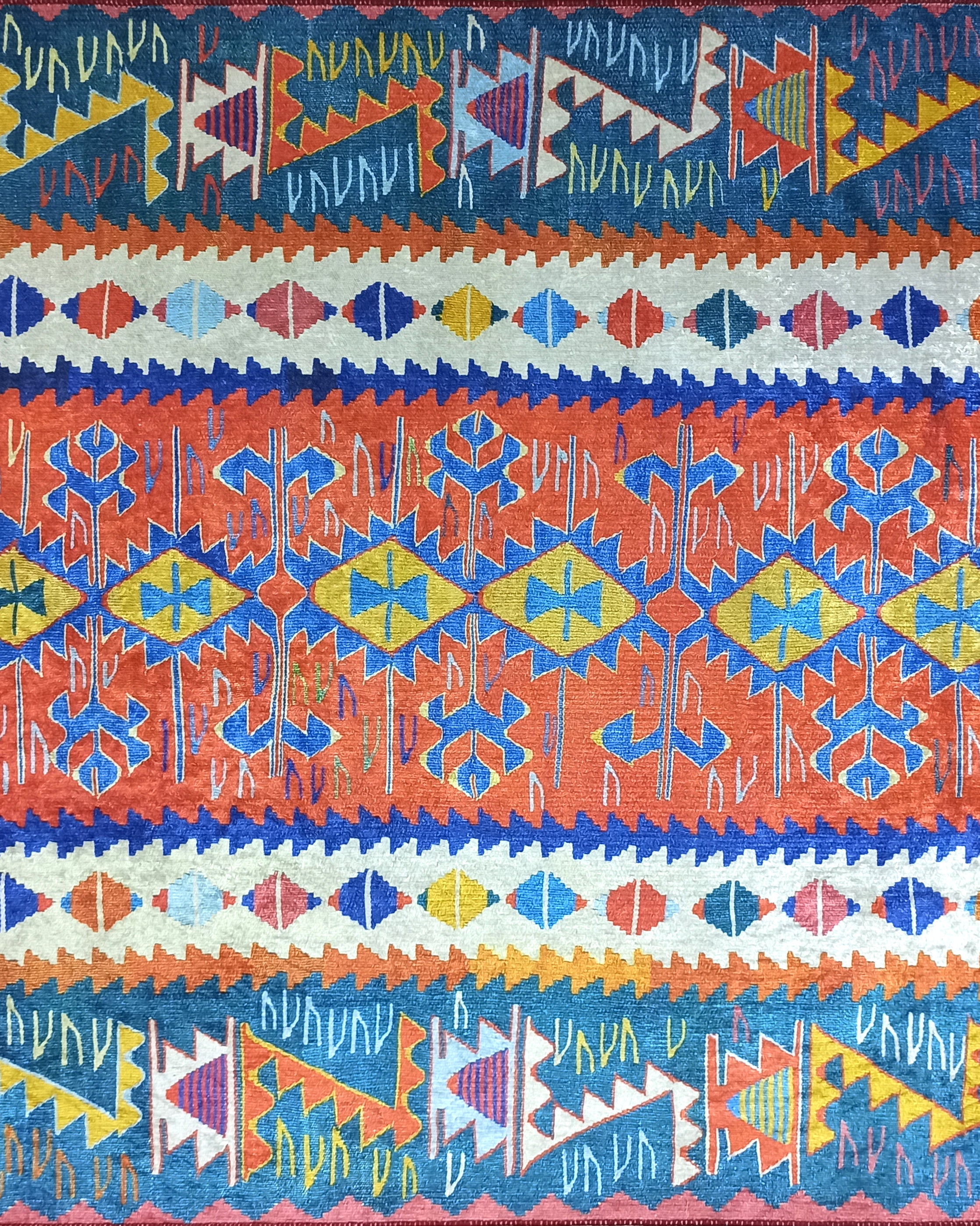 Kilim Style Runner & Rug, Multi Color Rug, Modern Home Décor