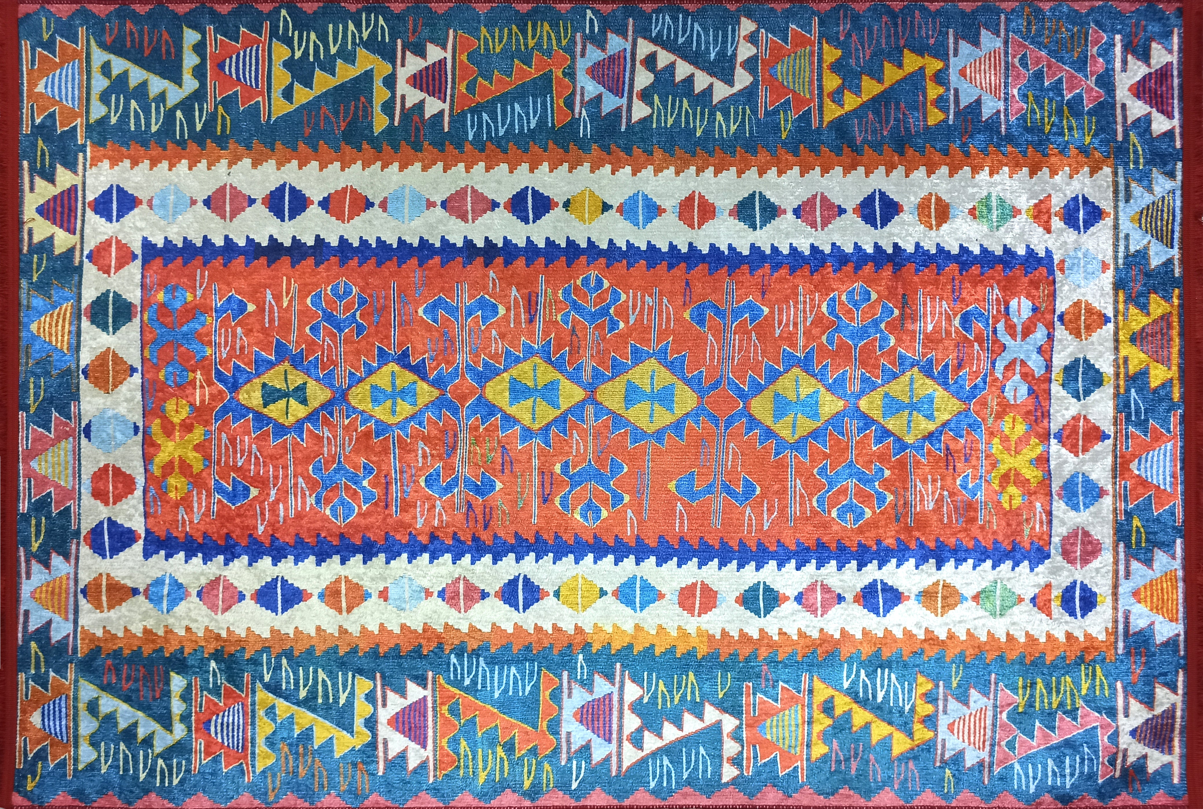 Kilim Style Runner & Rug, Multi Color Rug, Modern Home Décor