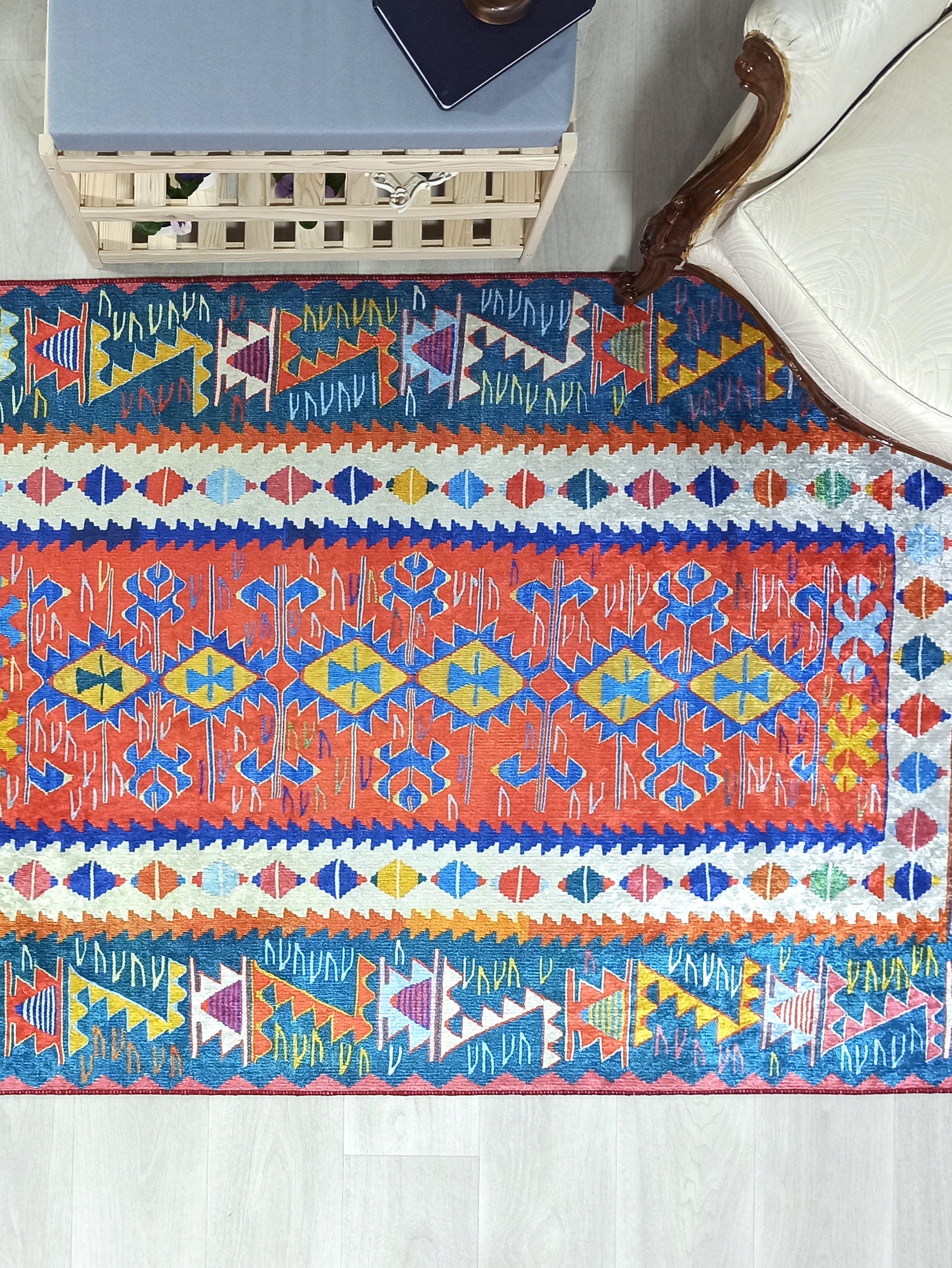 Kilim Style Runner & Rug, Multi Color Rug, Modern Home DΓ©cor