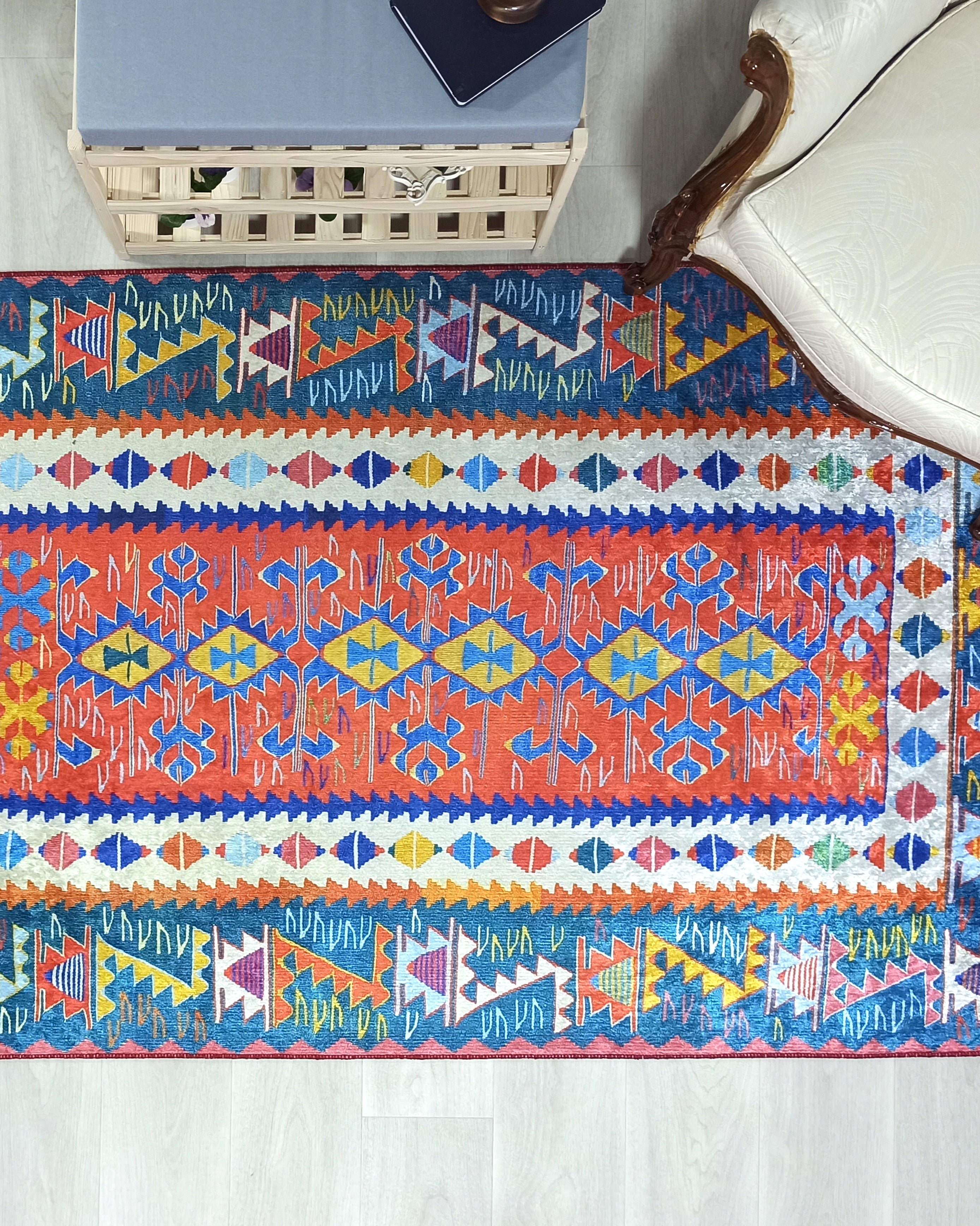 Kilim Style Runner & Rug, Multi Color Rug, Modern Home Décor
