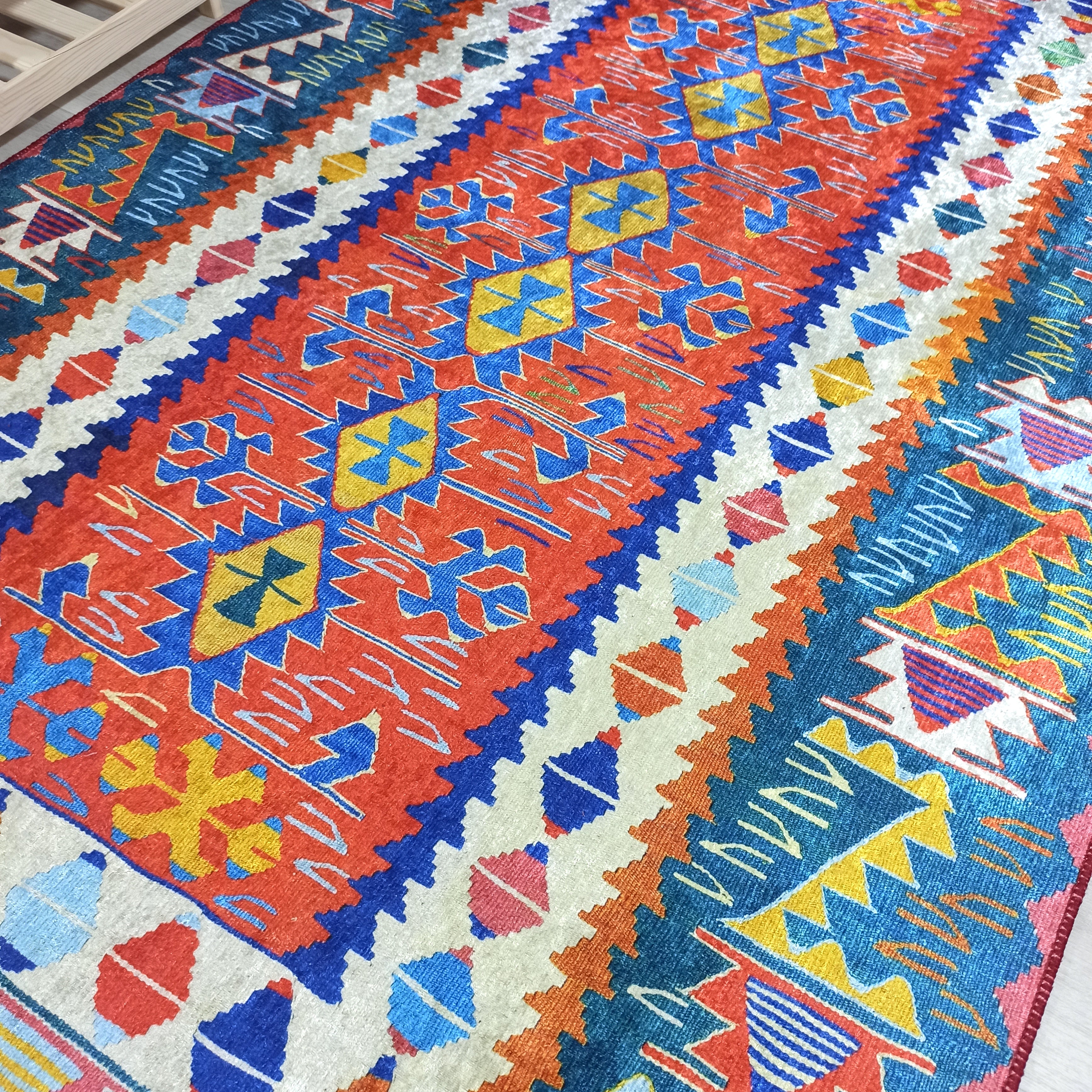 Kilim Style Runner & Rug, Multi Color Rug, Modern Home Décor