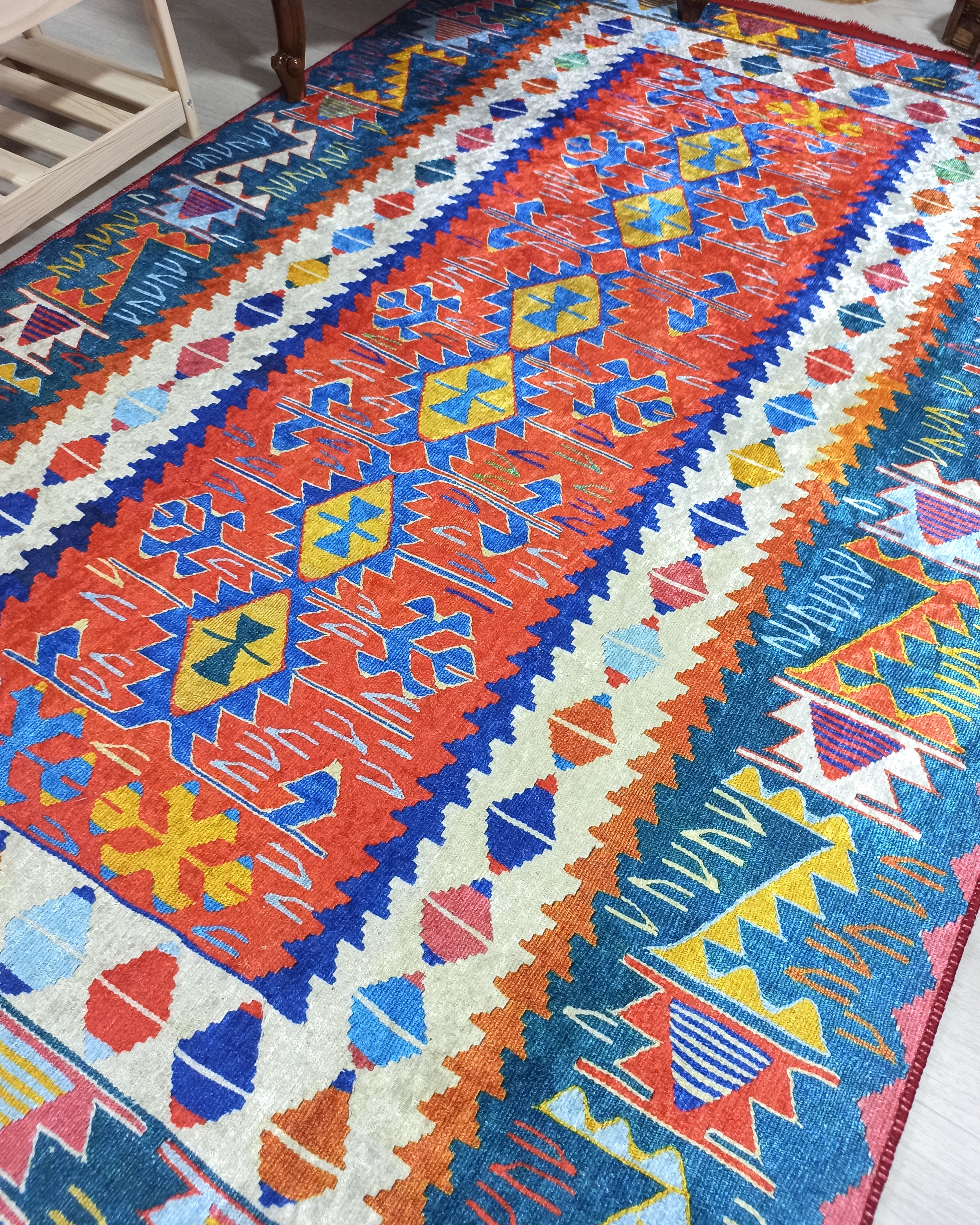 Kilim Style Runner & Rug, Multi Color Rug, Modern Home Décor