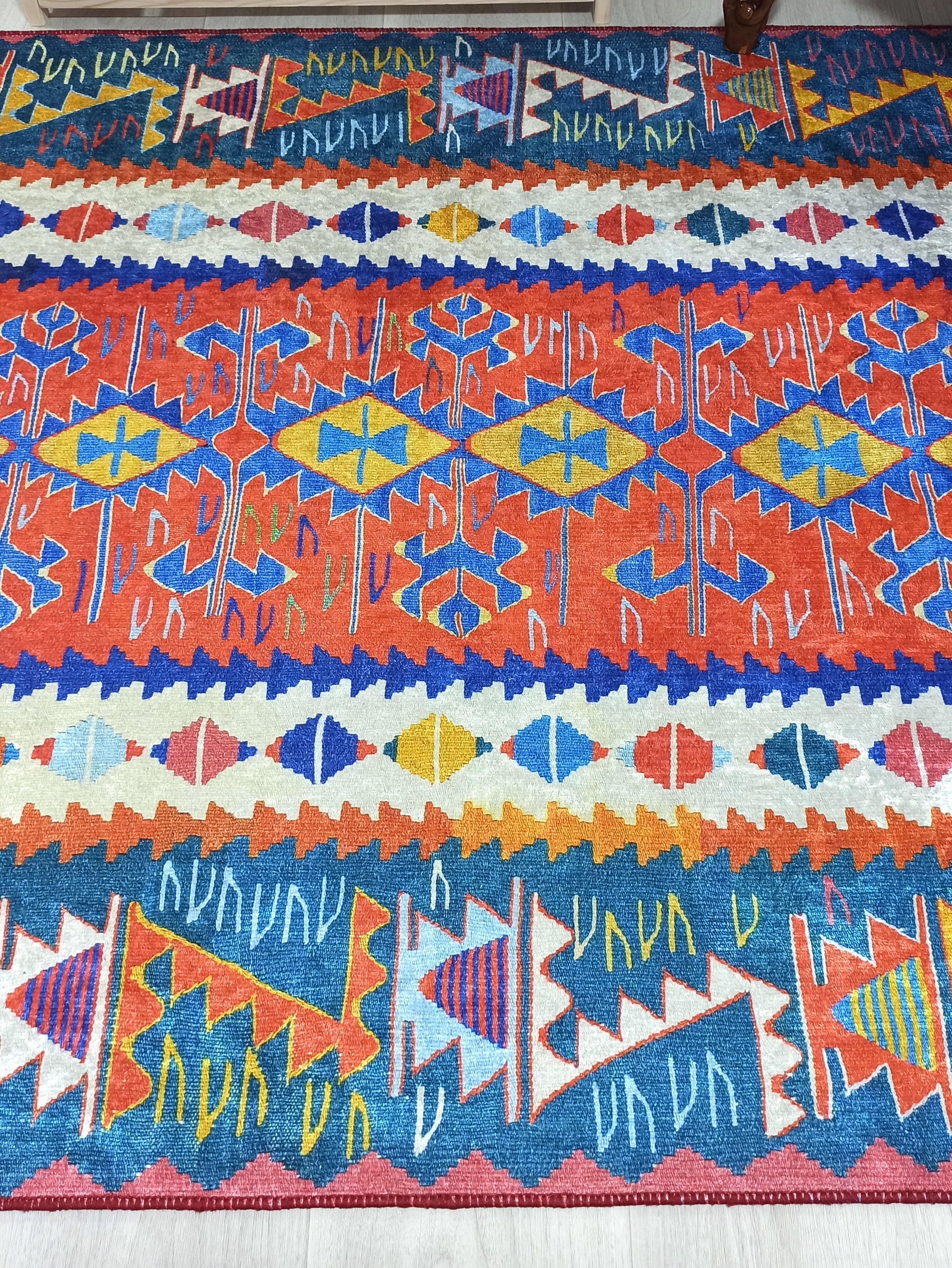 Kilim Style Runner & Rug, Multi Color Rug, Modern Home DΓ©cor