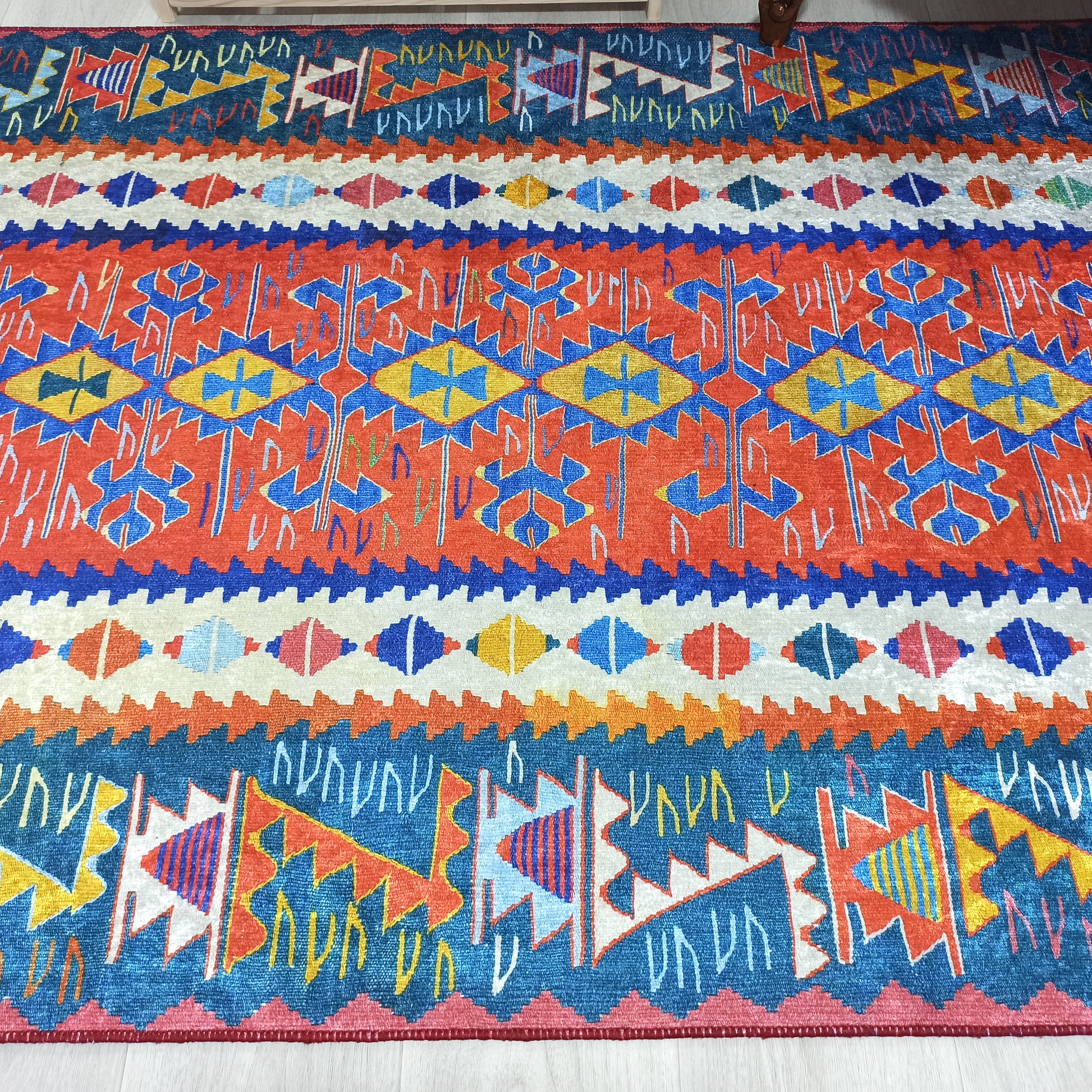 Kilim Style Runner & Rug, Multi Color Rug, Modern Home Décor