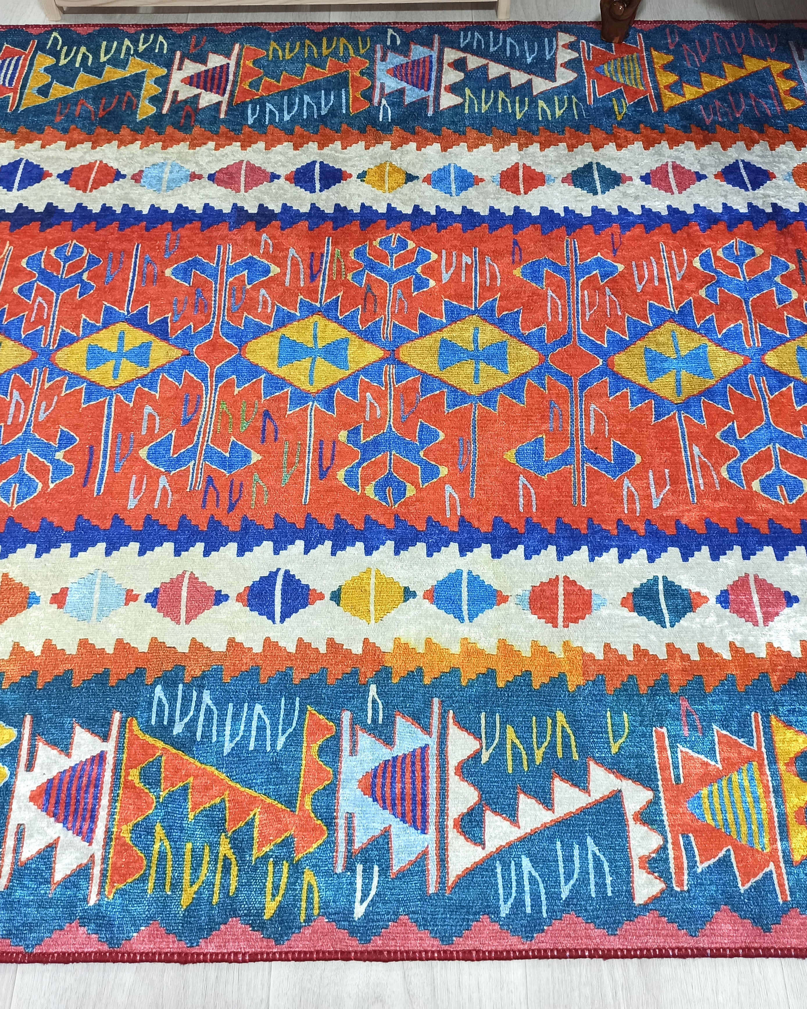 Kilim Style Runner & Rug, Multi Color Rug, Modern Home Décor