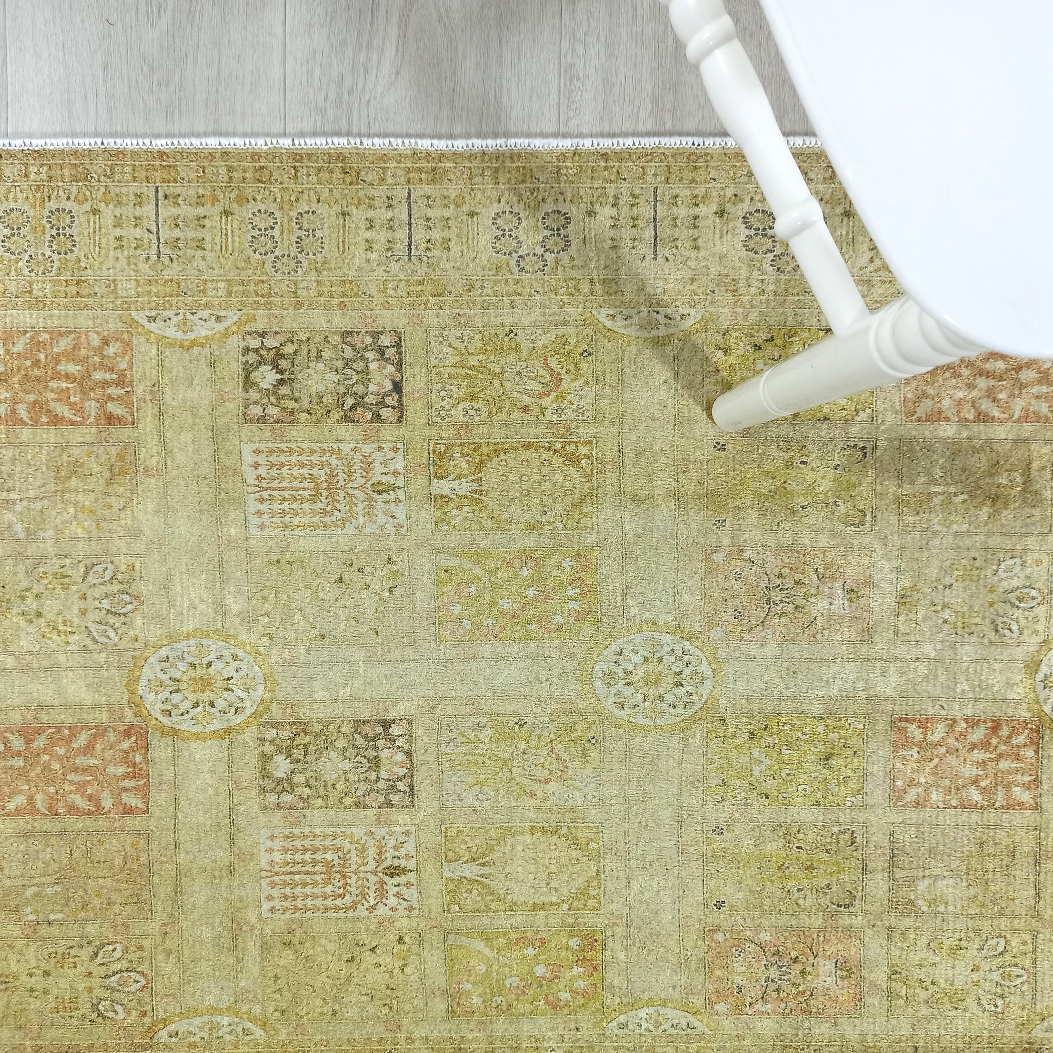 Yellow Style Vintage Rug, Home Décor Runner Area Rugs