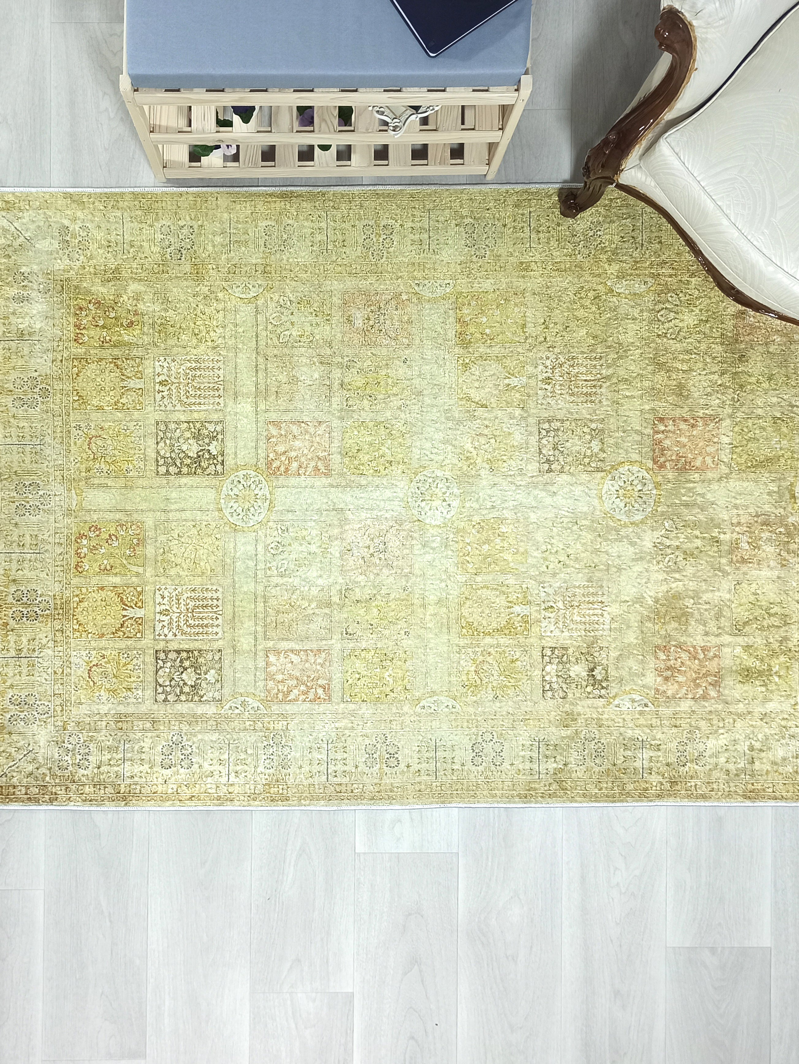 Yellow Style Vintage Rug, Home DΓ©cor Runner Area Rugs