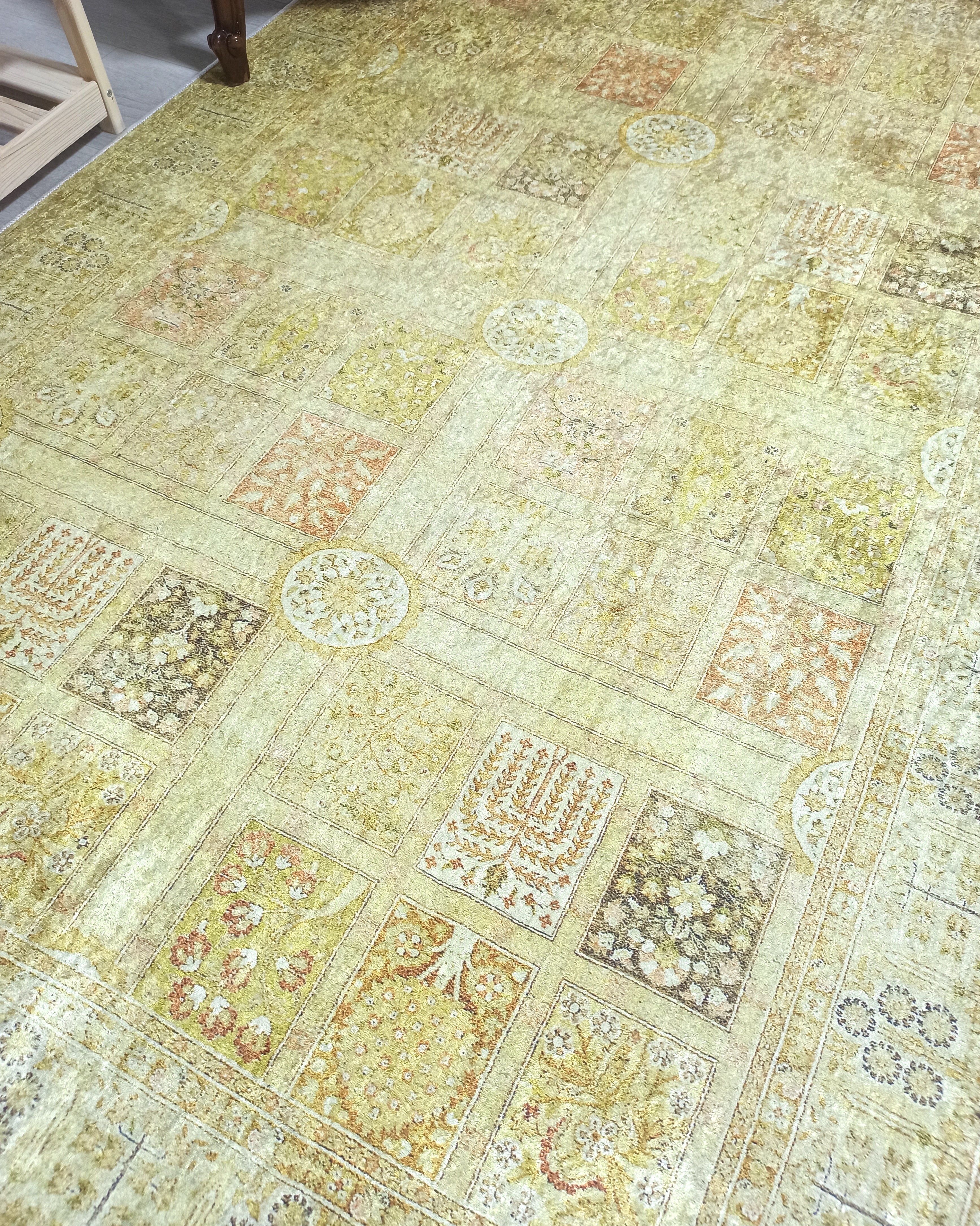 Yellow Style Vintage Rug, Home Décor Runner Area Rugs