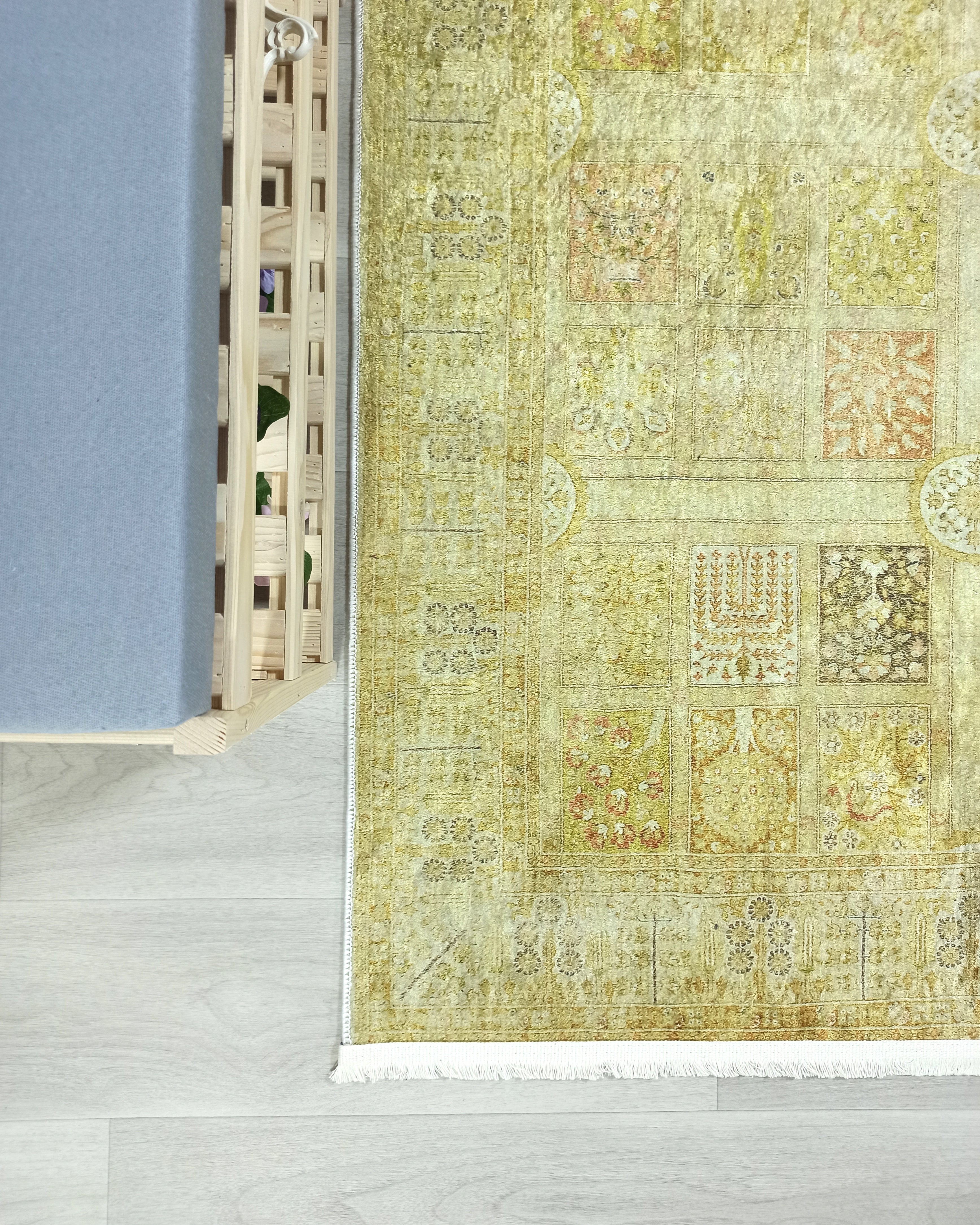 Yellow Style Vintage Rug, Home Décor Runner Area Rugs