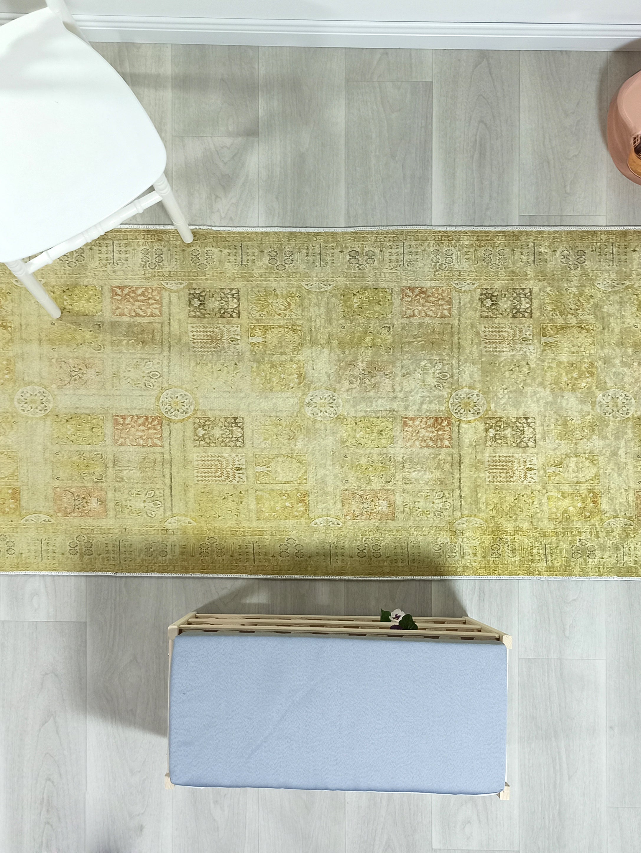 Yellow Style Vintage Rug, Home DΓ©cor Runner Area Rugs