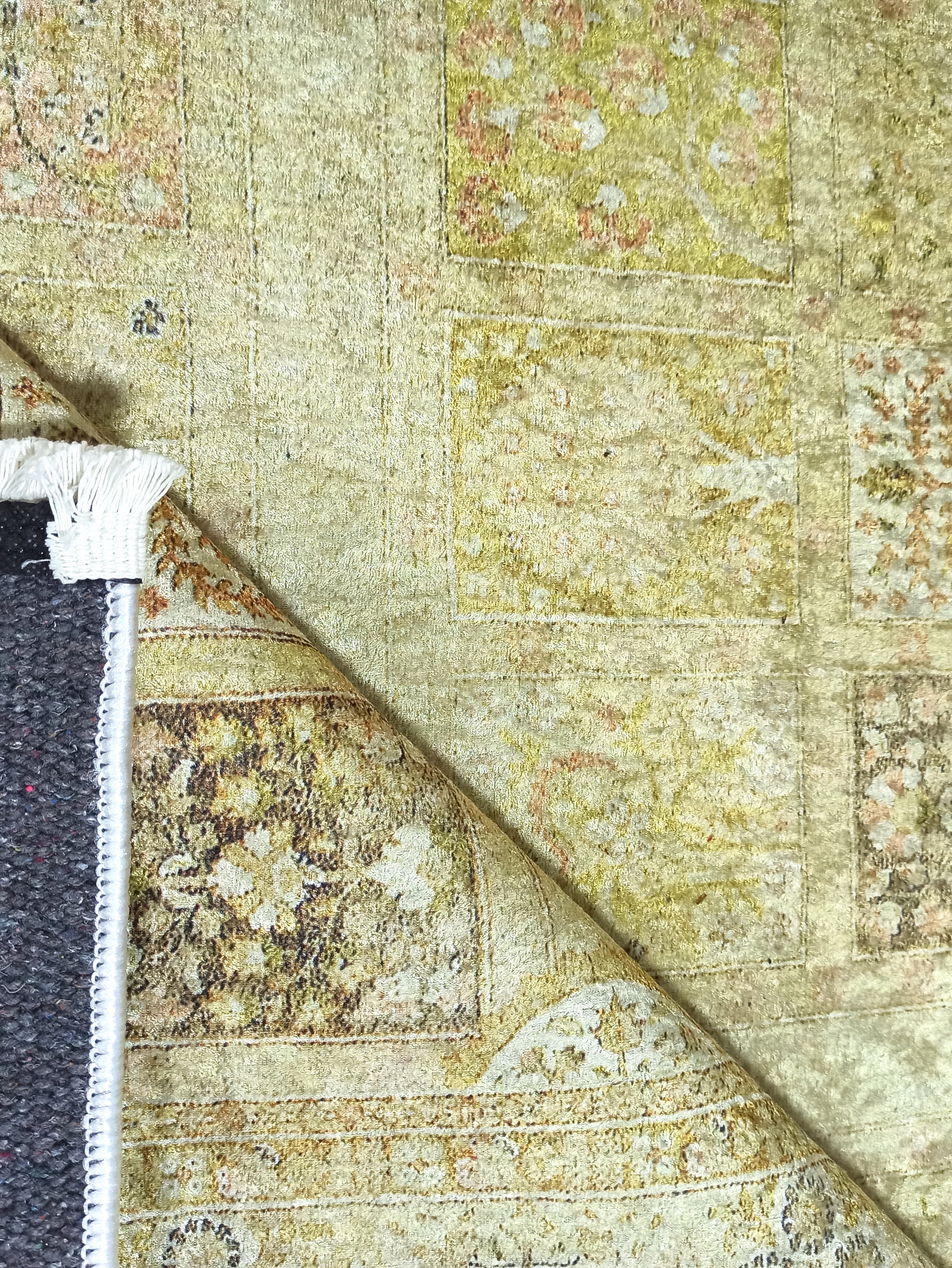 Yellow Style Vintage Rug, Home DΓ©cor Runner Area Rugs