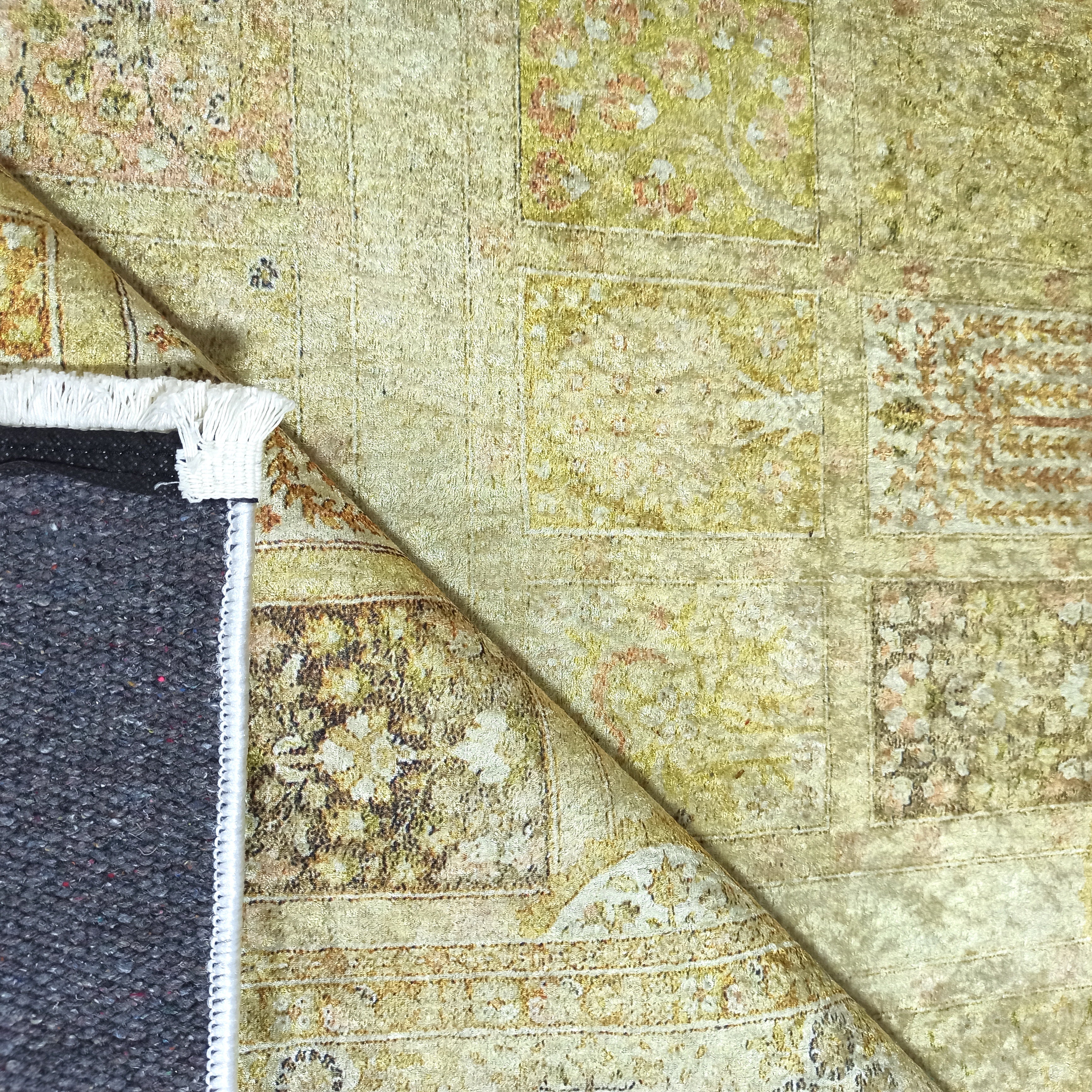 Yellow Style Vintage Rug, Home Décor Runner Area Rugs