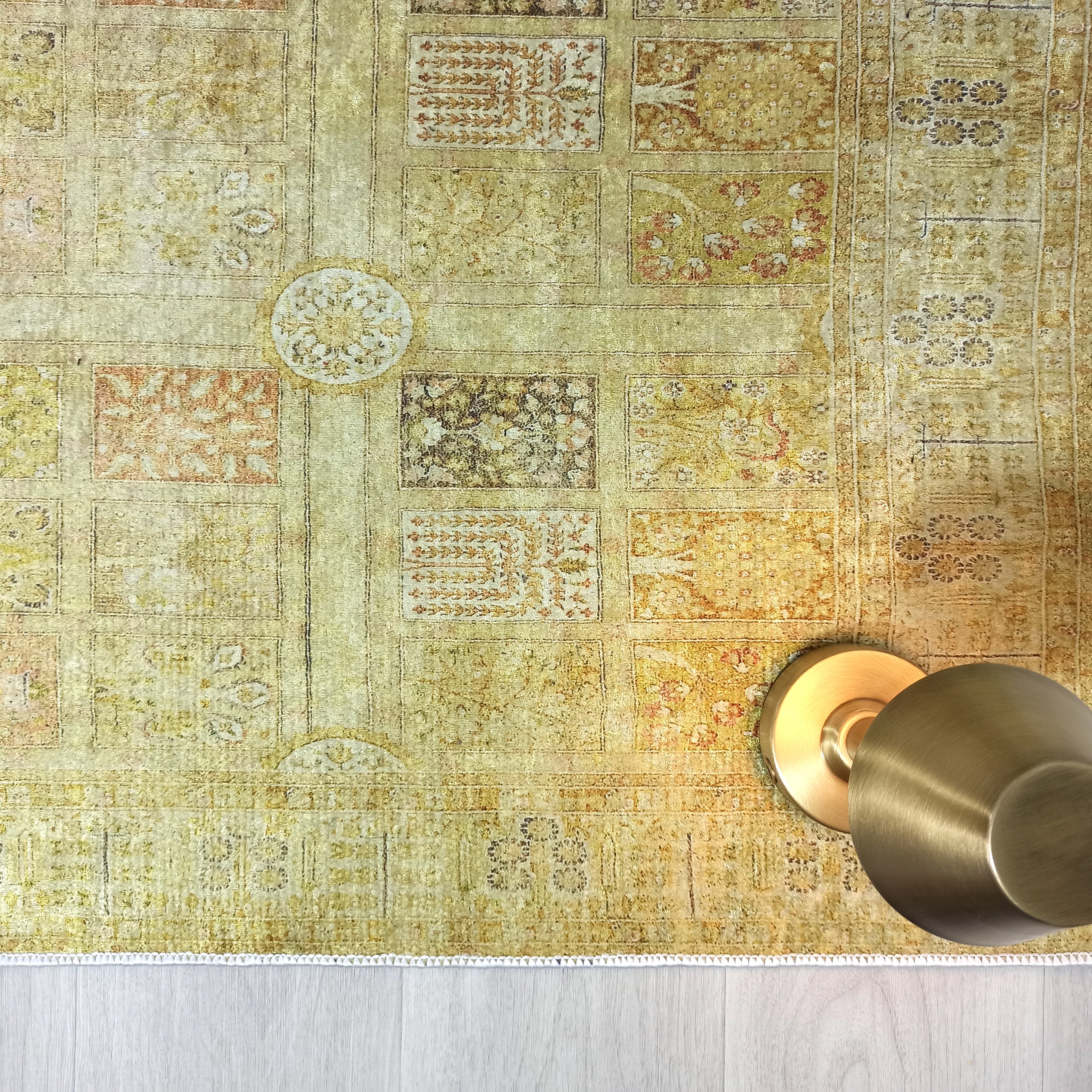 Yellow Style Vintage Rug, Home Décor Runner Area Rugs