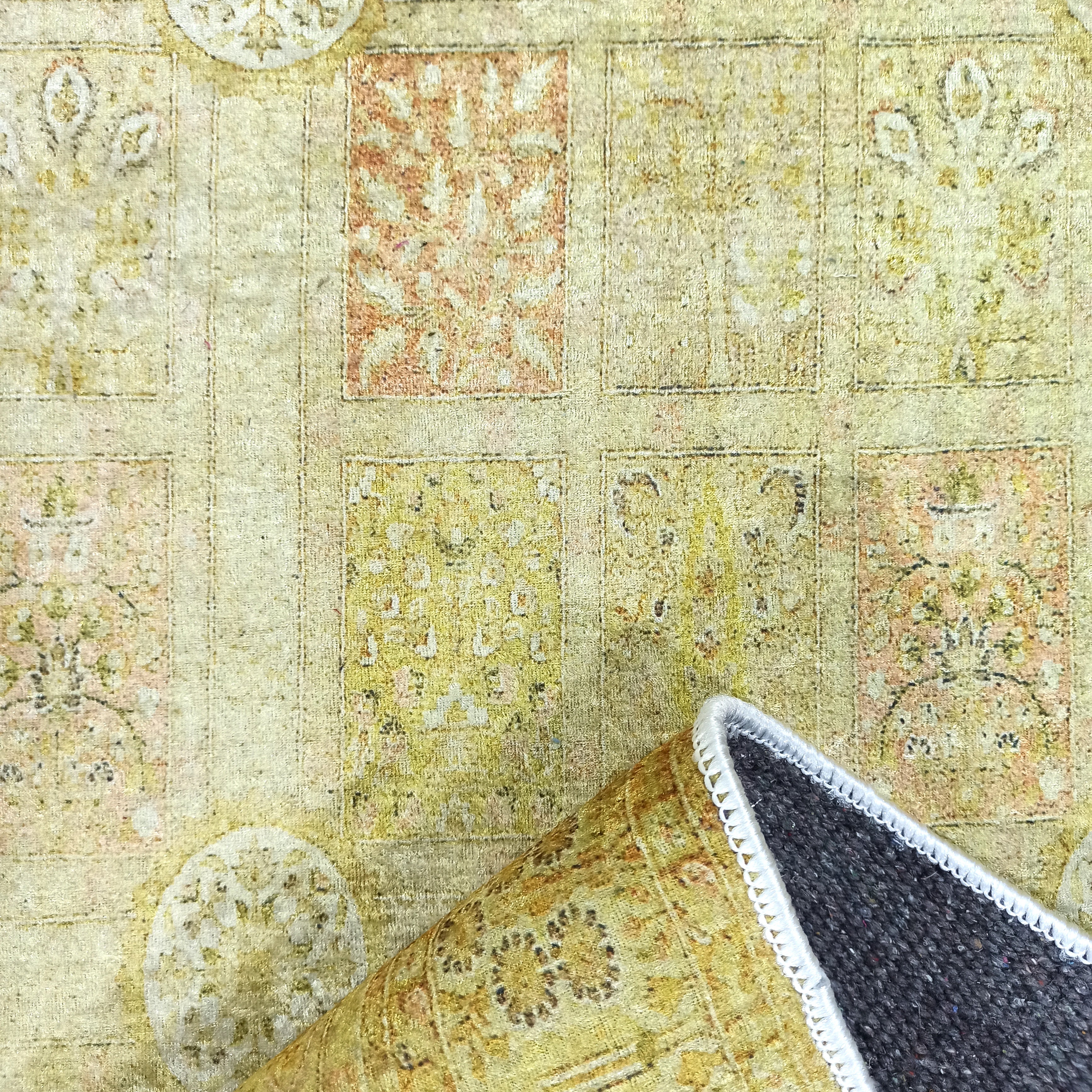 Yellow Style Vintage Rug, Home Décor Runner Area Rugs