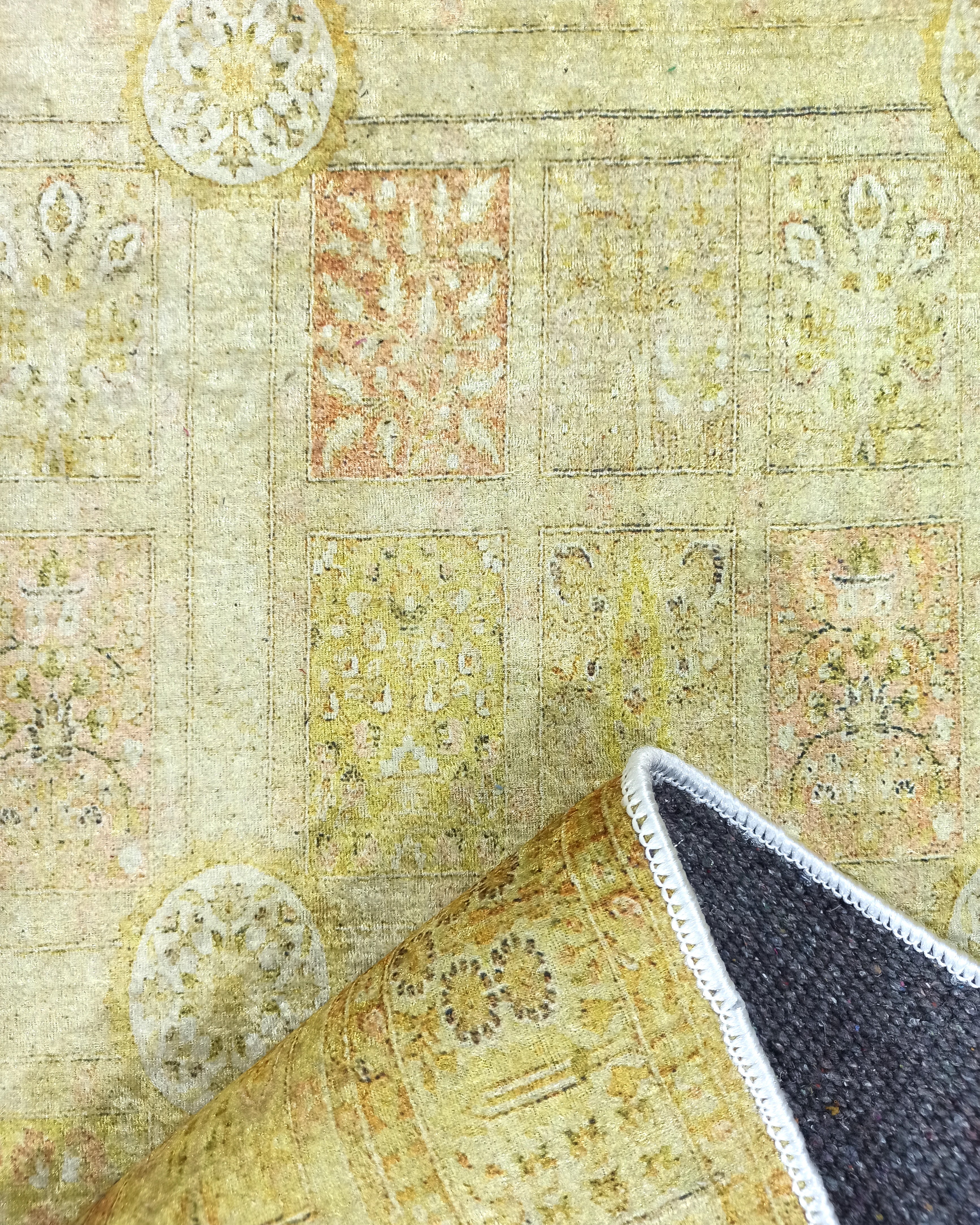 Yellow Style Vintage Rug, Home Décor Runner Area Rugs