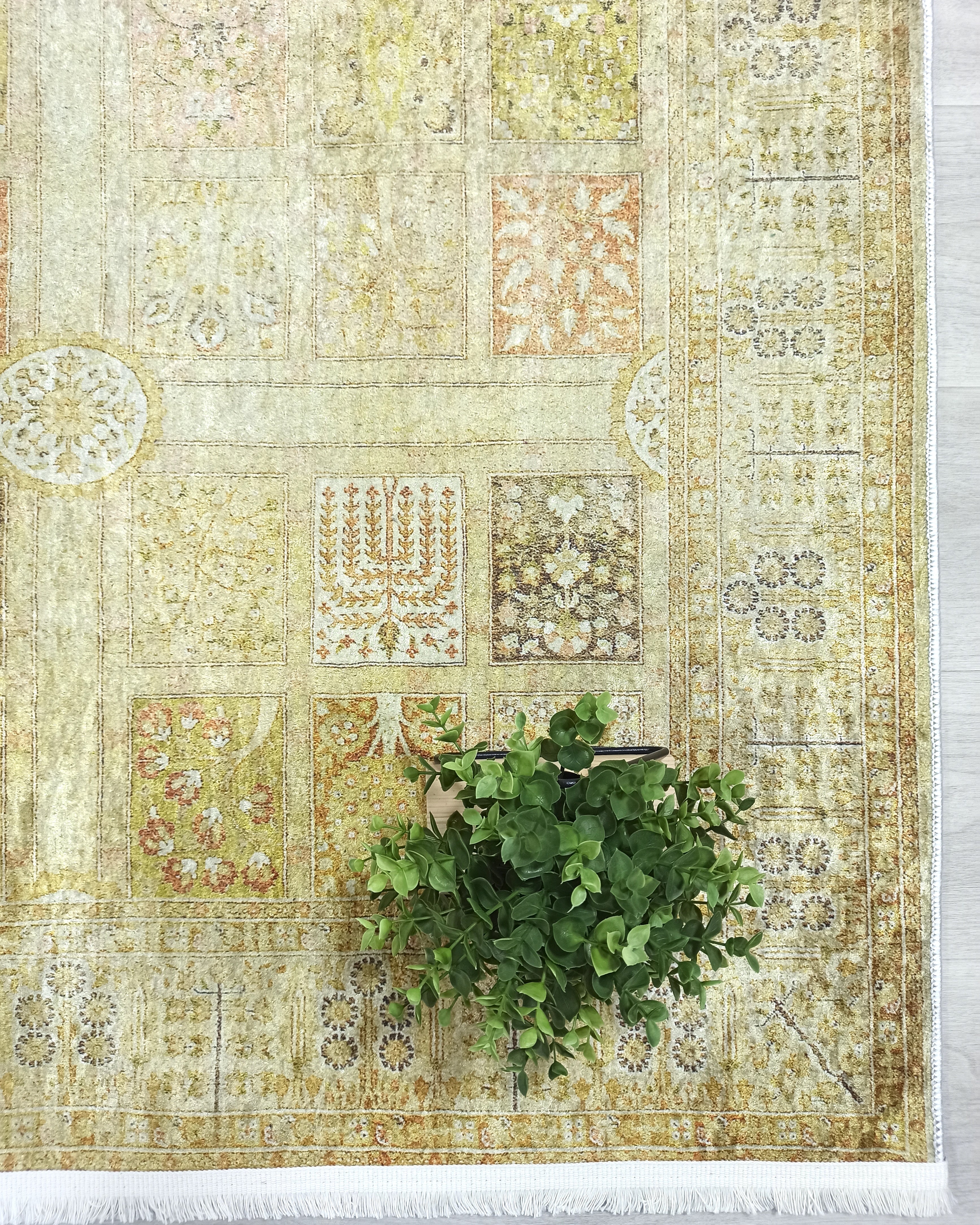 Yellow Style Vintage Rug, Home Décor Runner Area Rugs