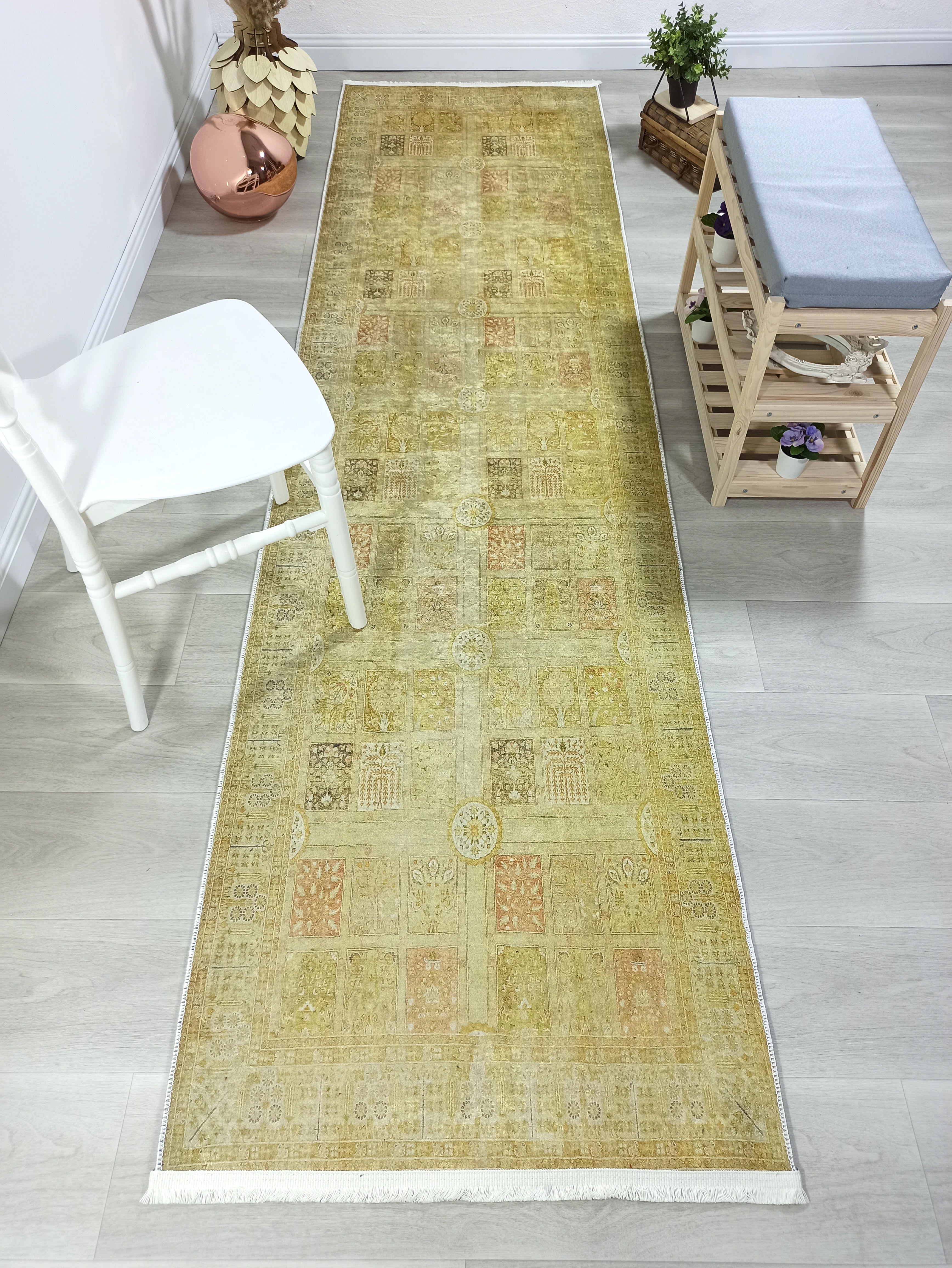 Yellow Style Vintage Rug, Home DΓ©cor Runner Area Rugs