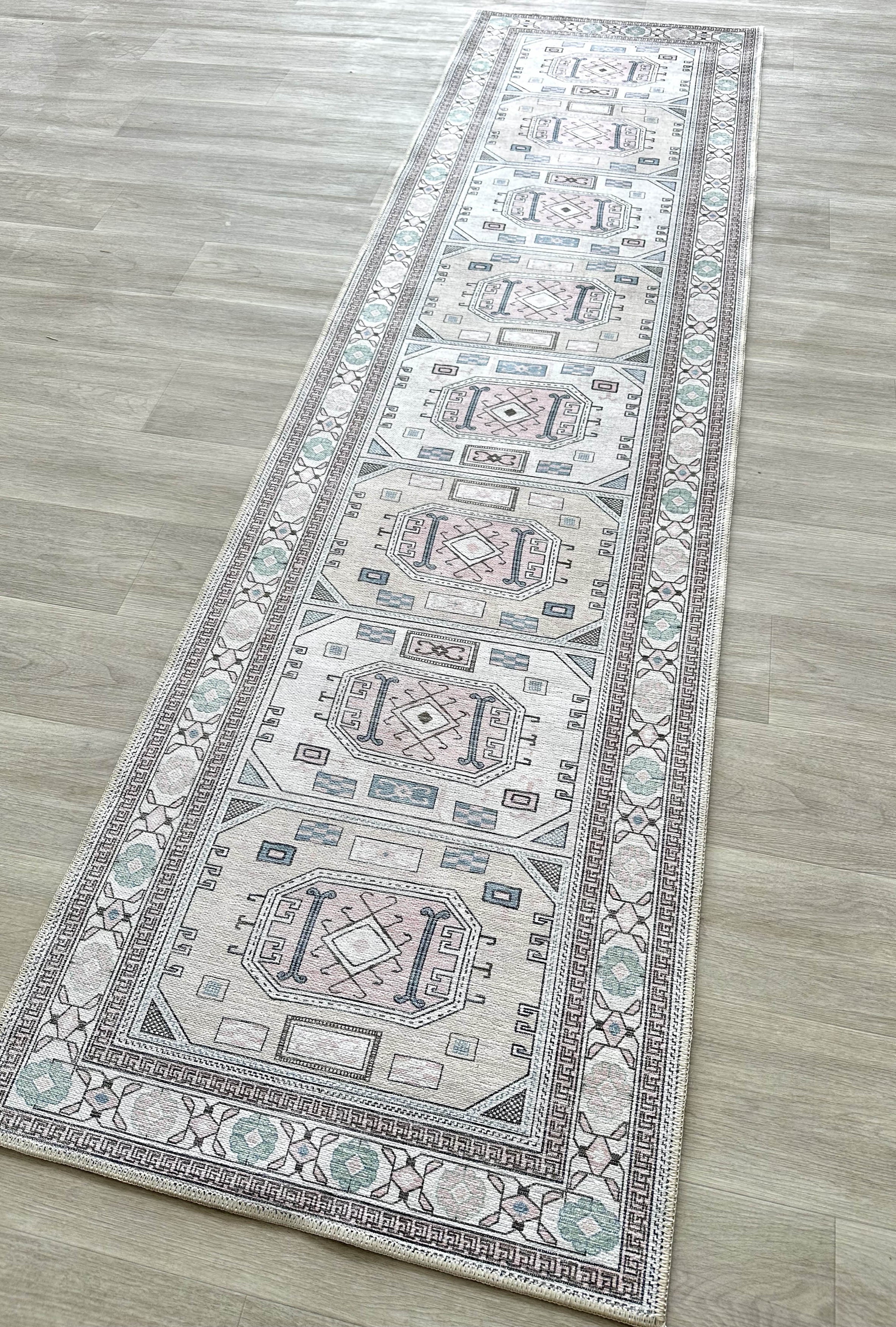 Hazel Brown Cream Modern Turkish Rug