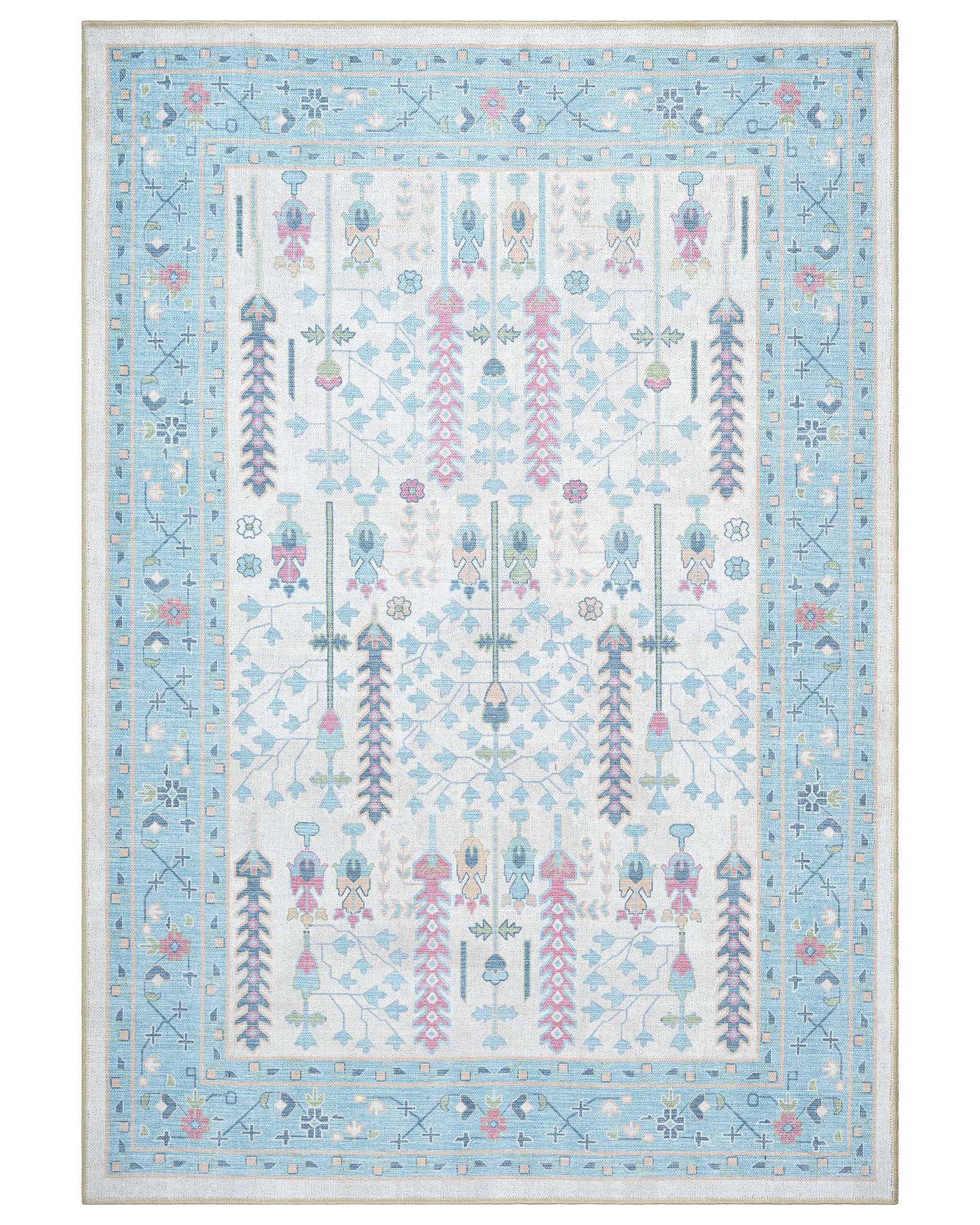 Annela Pastel Light Blue Modern Oushak Rug