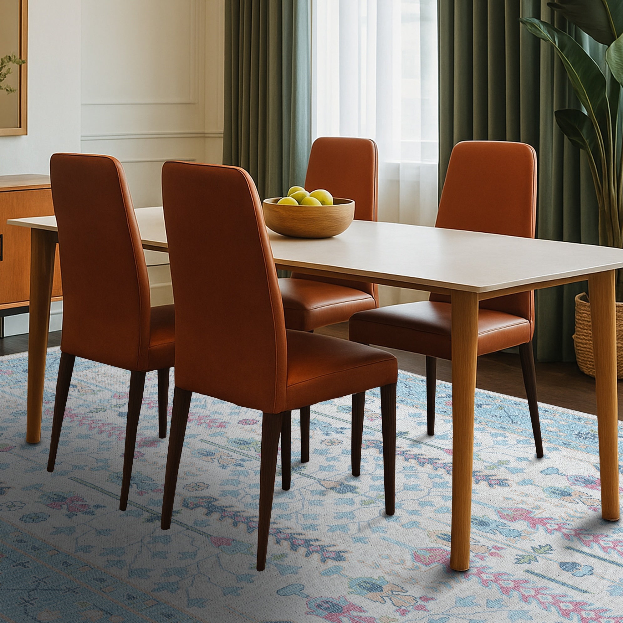 Annela Pastel Light Blue Modern Oushak Rug