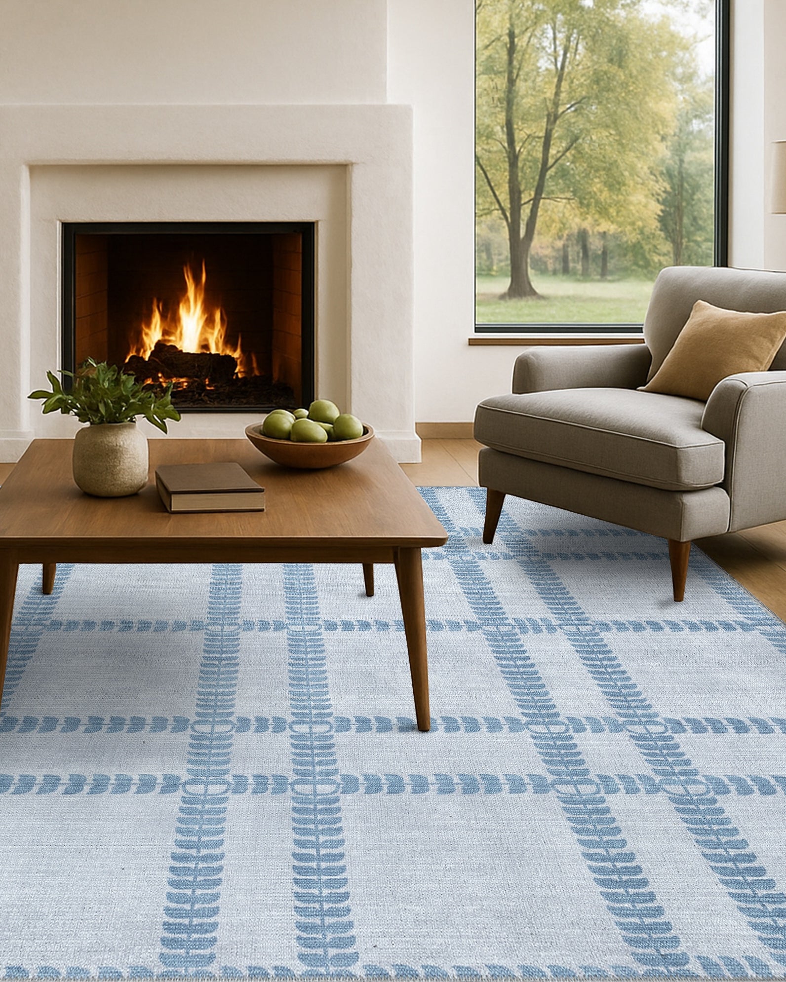 Amani Gray Blue Oushak Rug
