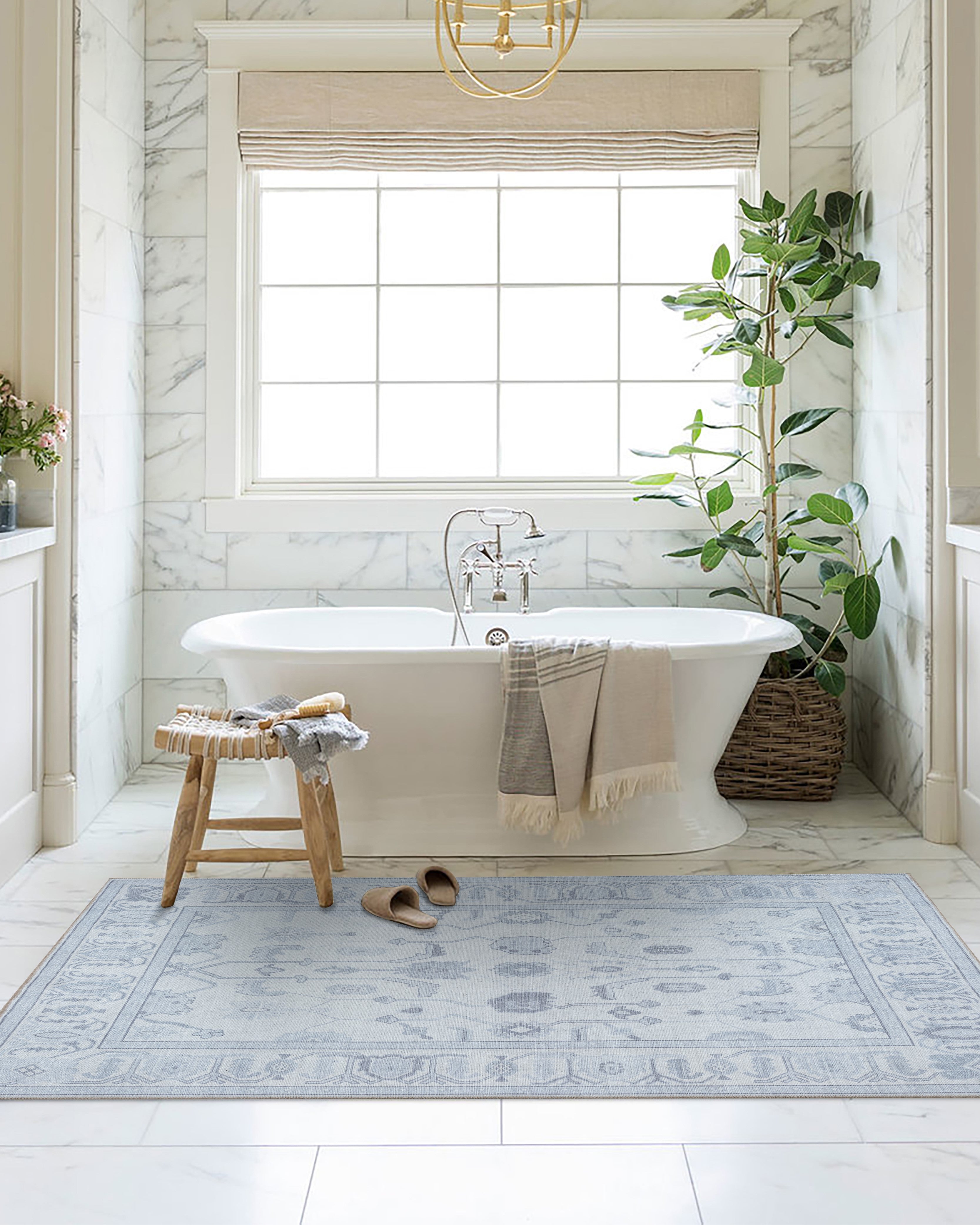 Inas Neutral Gray White Oushak Rug