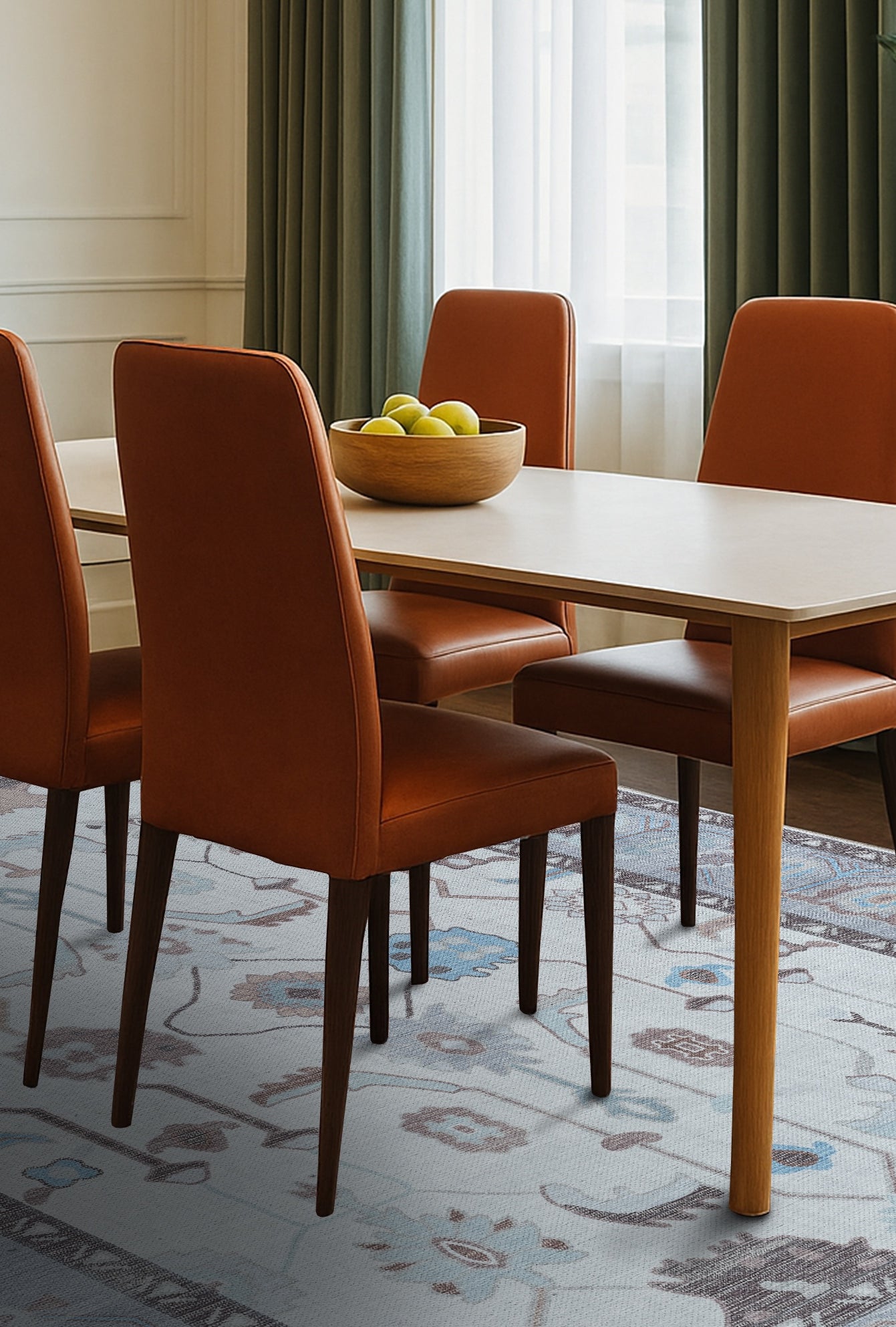 Midha White Gray Brown Modern Oushak Rug