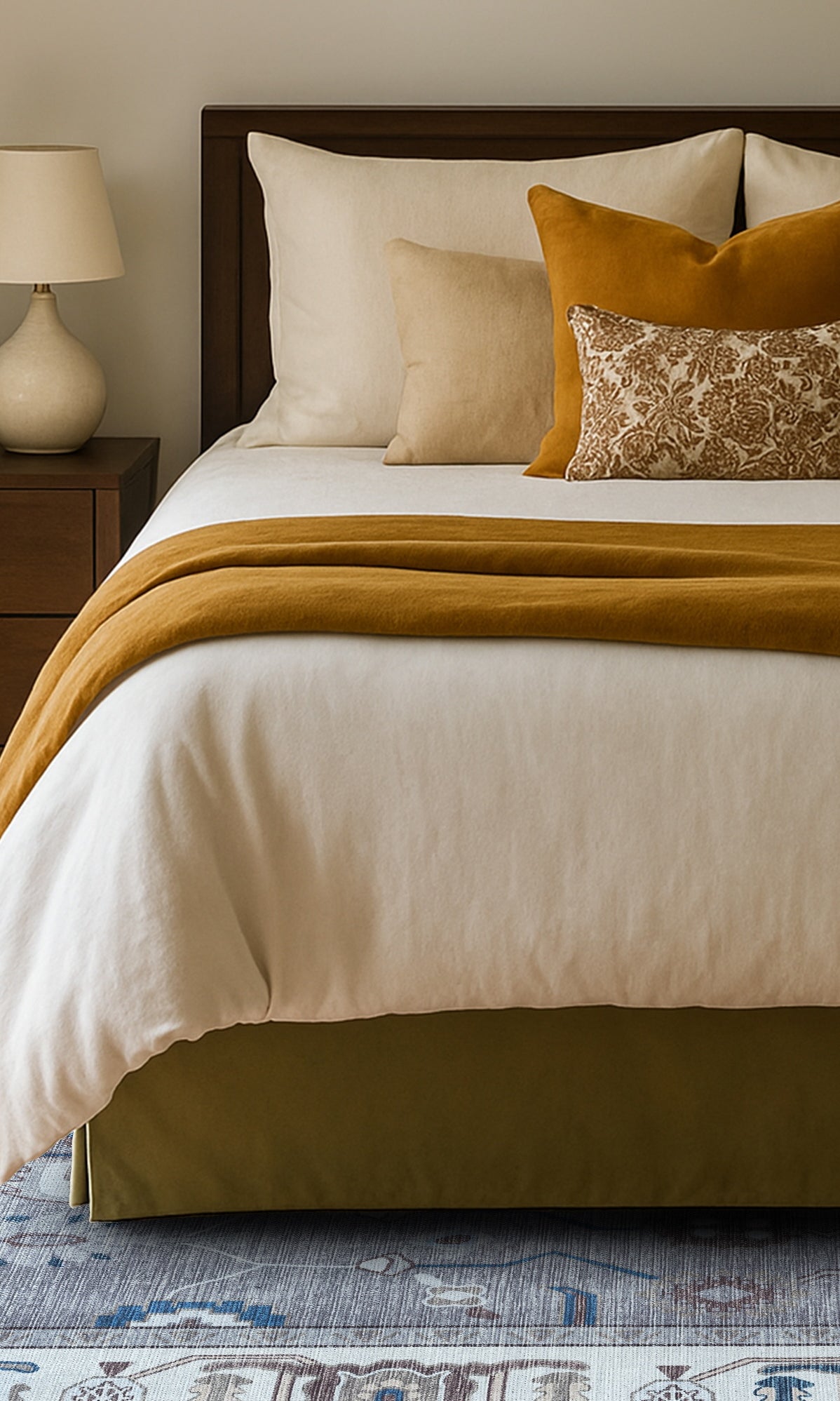 Naila Dark Gray Navy Blue Modern Oushak Rug