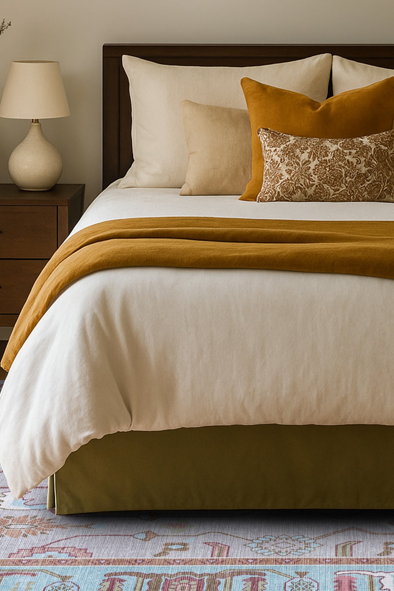 Joelle Pink Blue Modern Oushak Rug