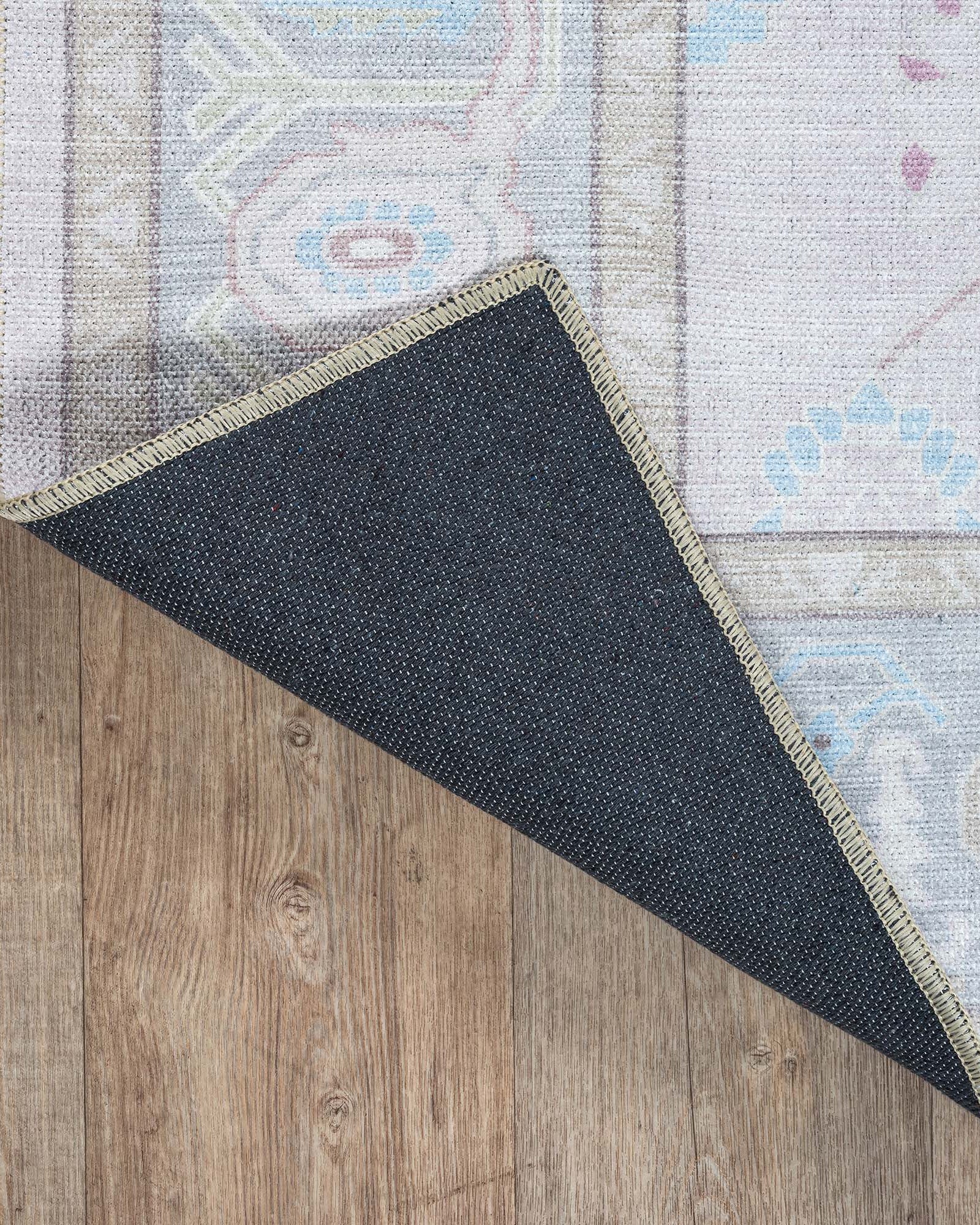 Daria Neutral Faded Pink Blush Oushak Rug