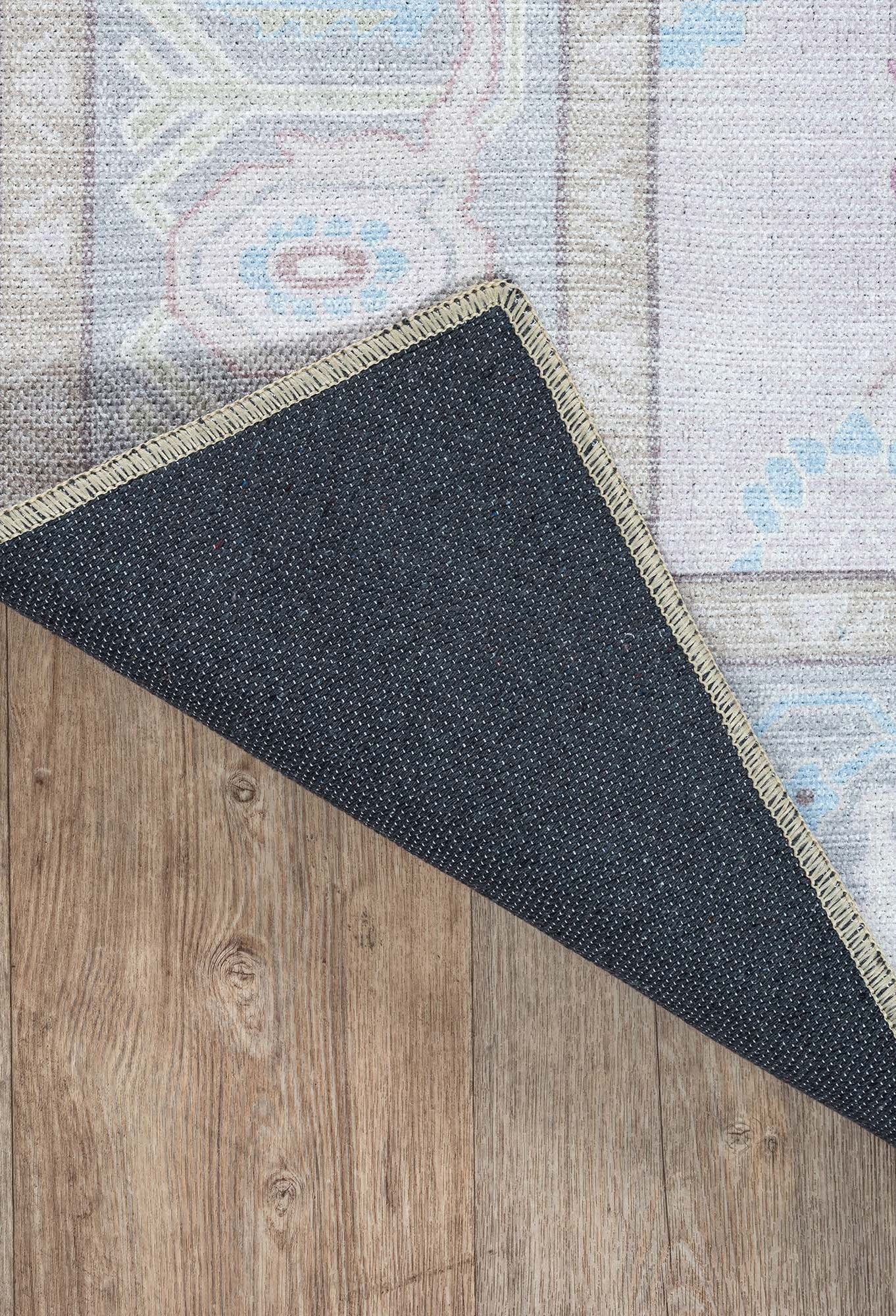 Daria Neutral Faded Pink Blush Oushak Rug