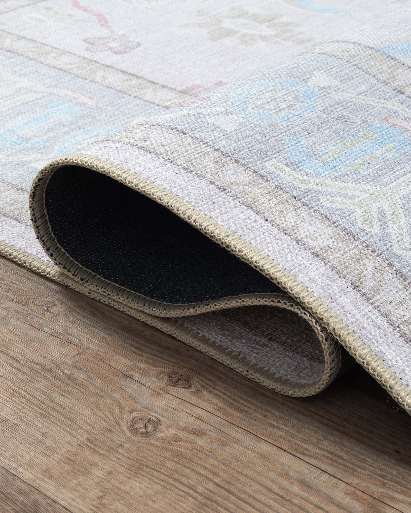 Daria Neutral Faded Pink Blush Oushak Rug