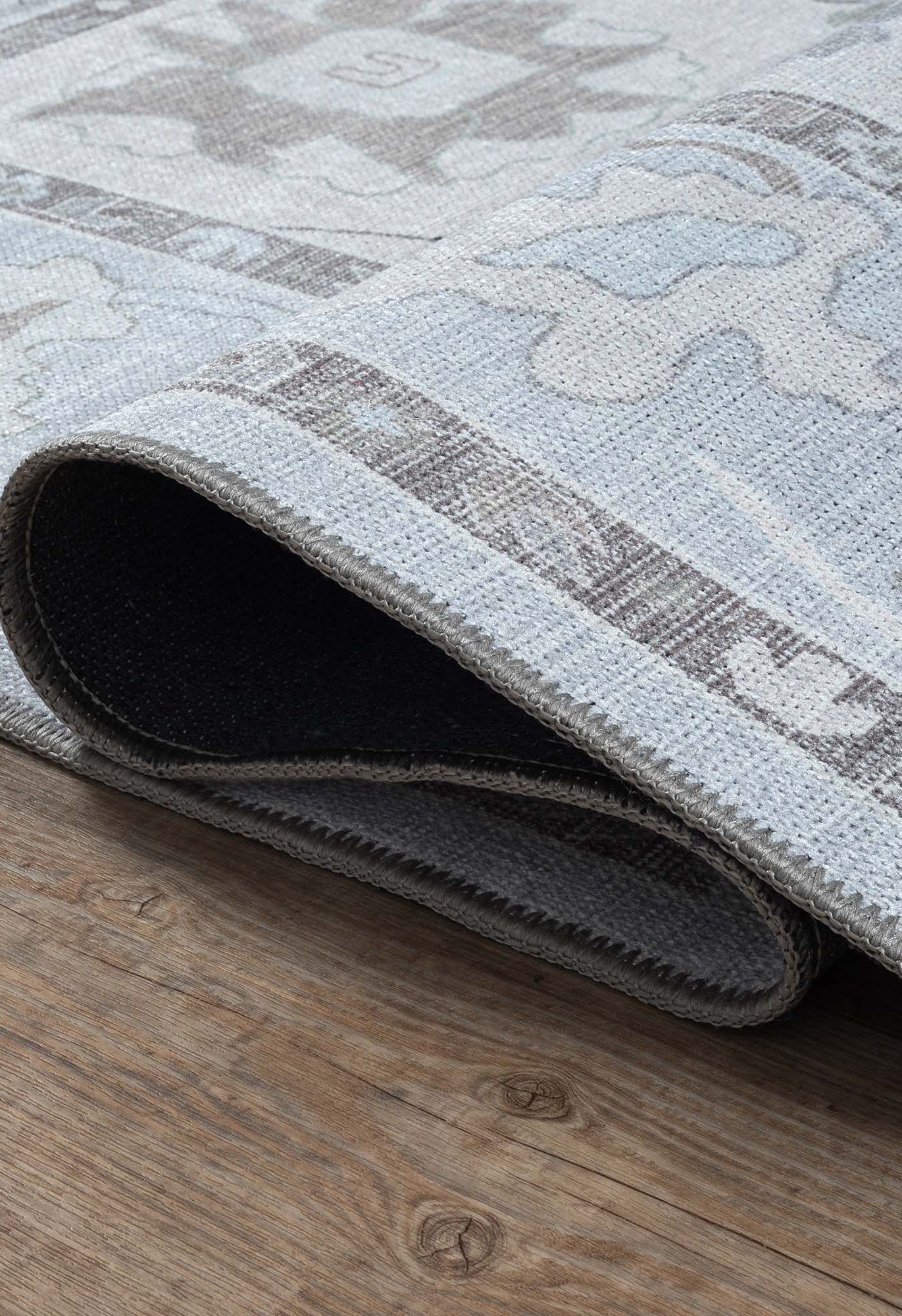 Vira Pastel Cream Beige Floral Modern Oushak Rug