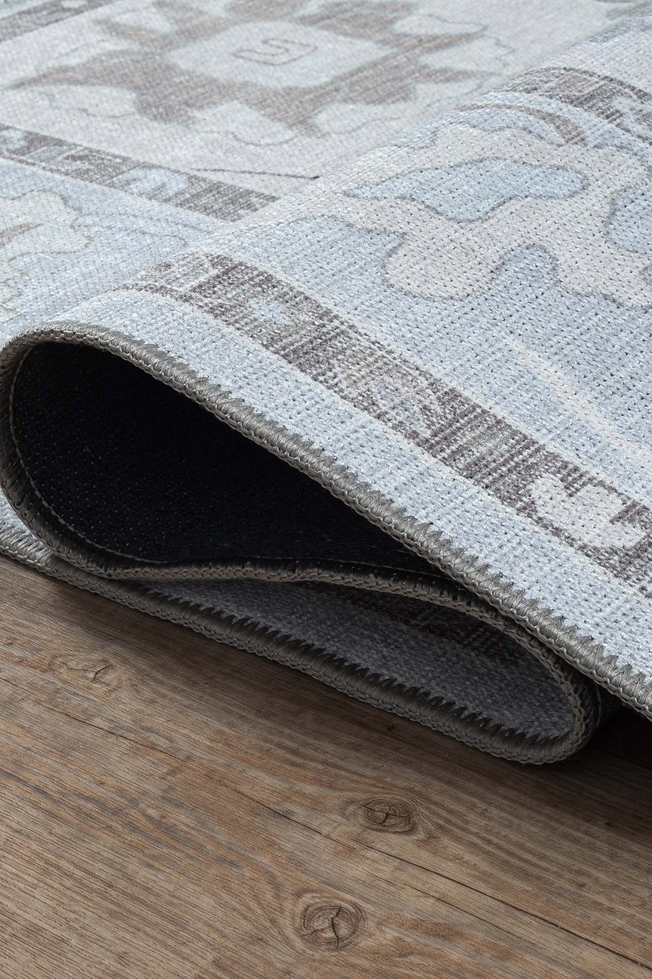 Vira Pastel Cream Beige Floral Modern Oushak Rug