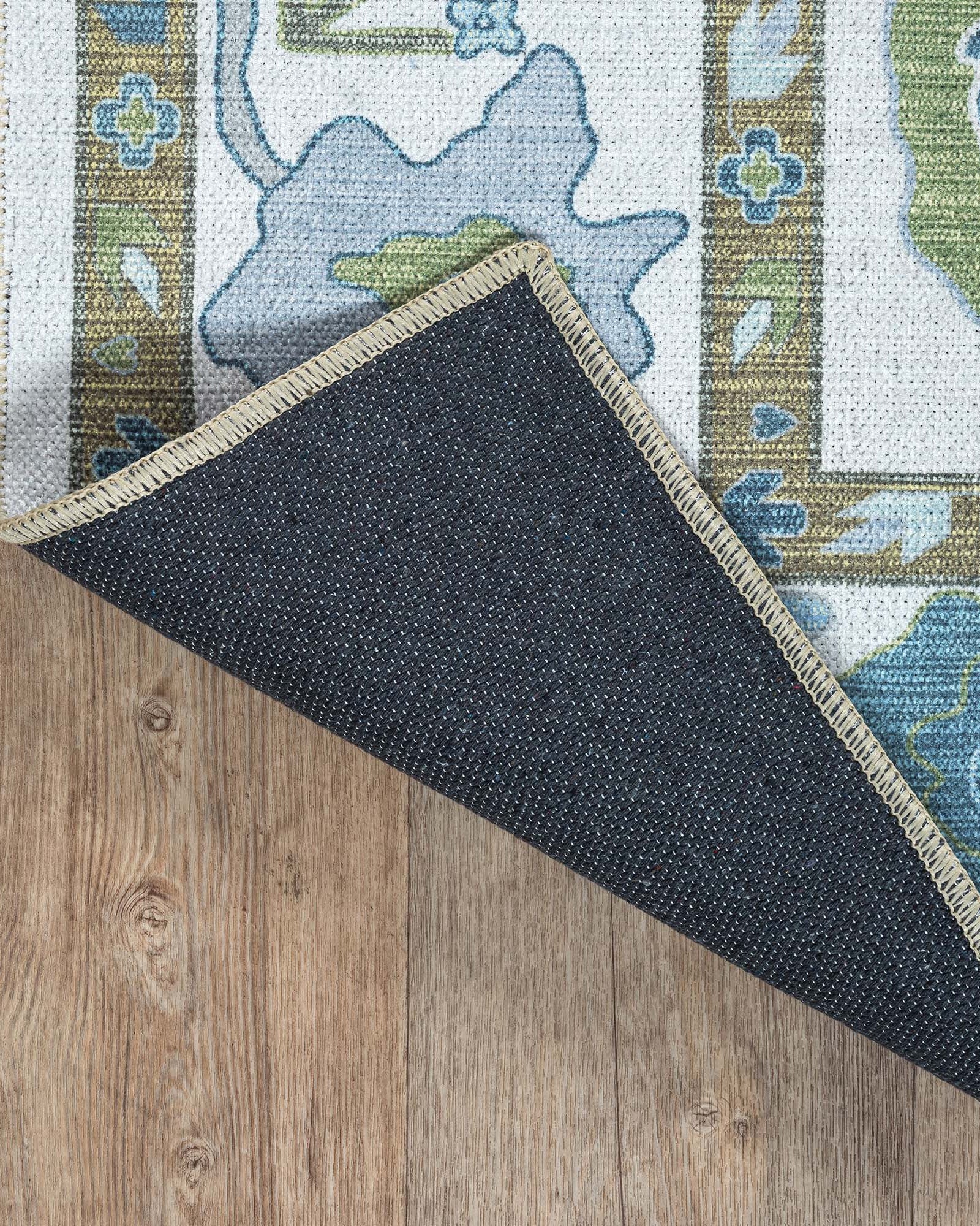 Alienore Green Blue Modern Oushak Rug