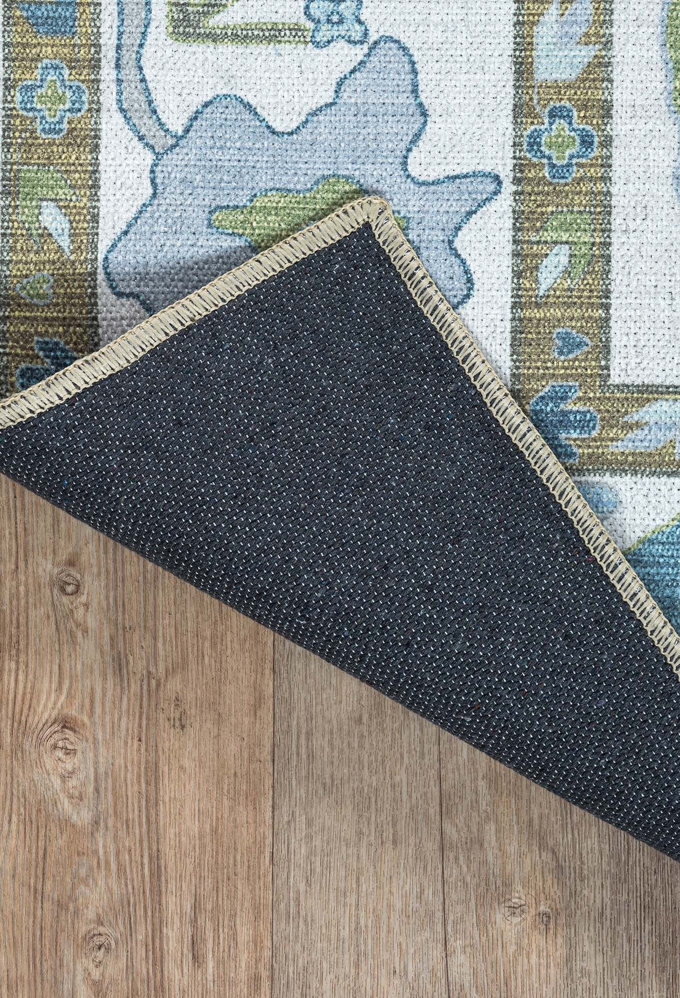 Alienore Green Blue Modern Oushak Rug