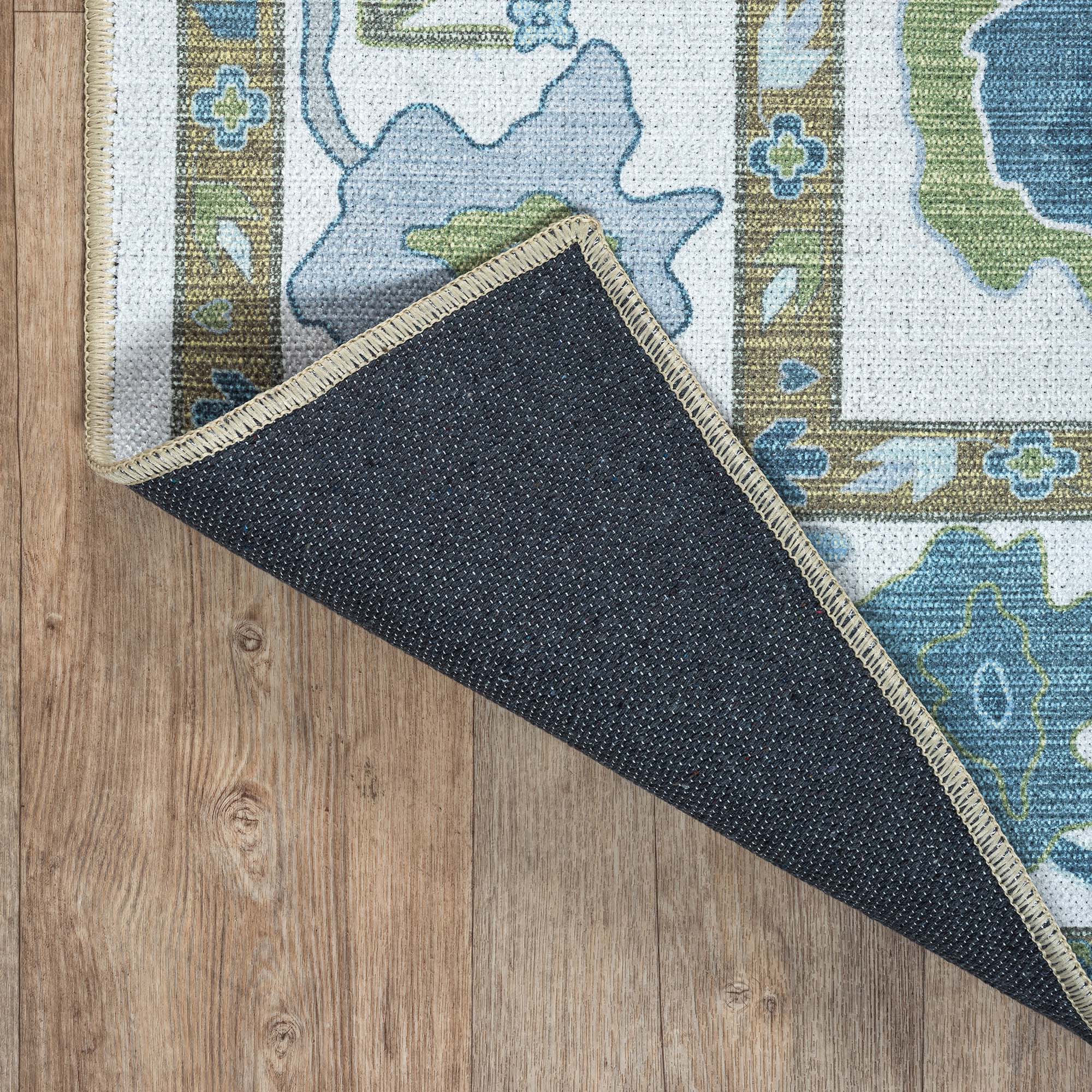 Alienore Green Blue Modern Oushak Rug