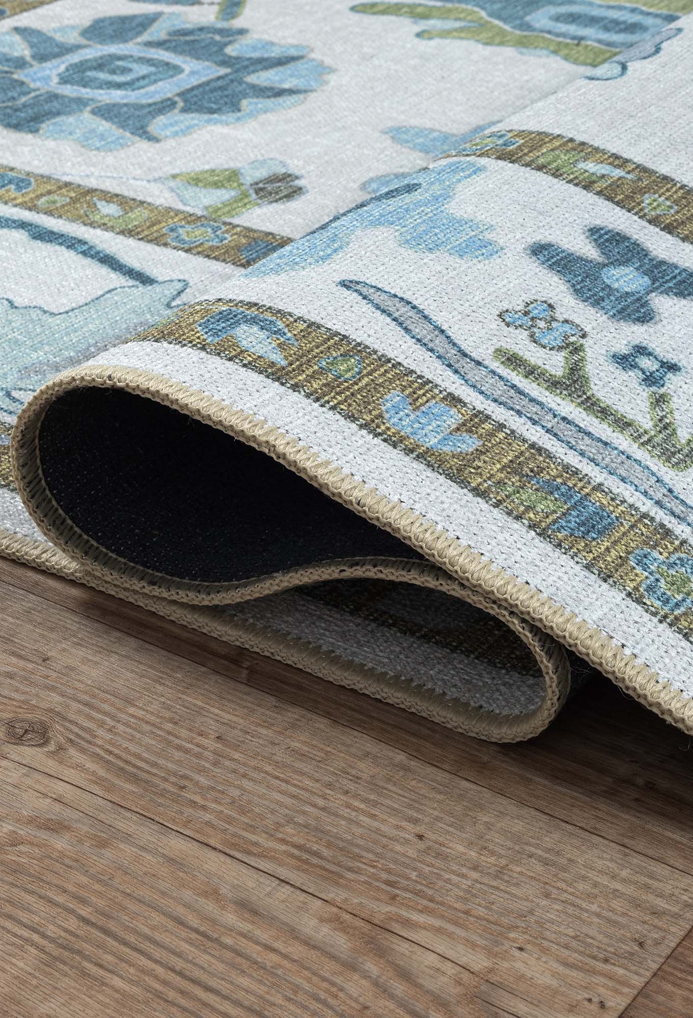 Alienore Green Blue Modern Oushak Rug